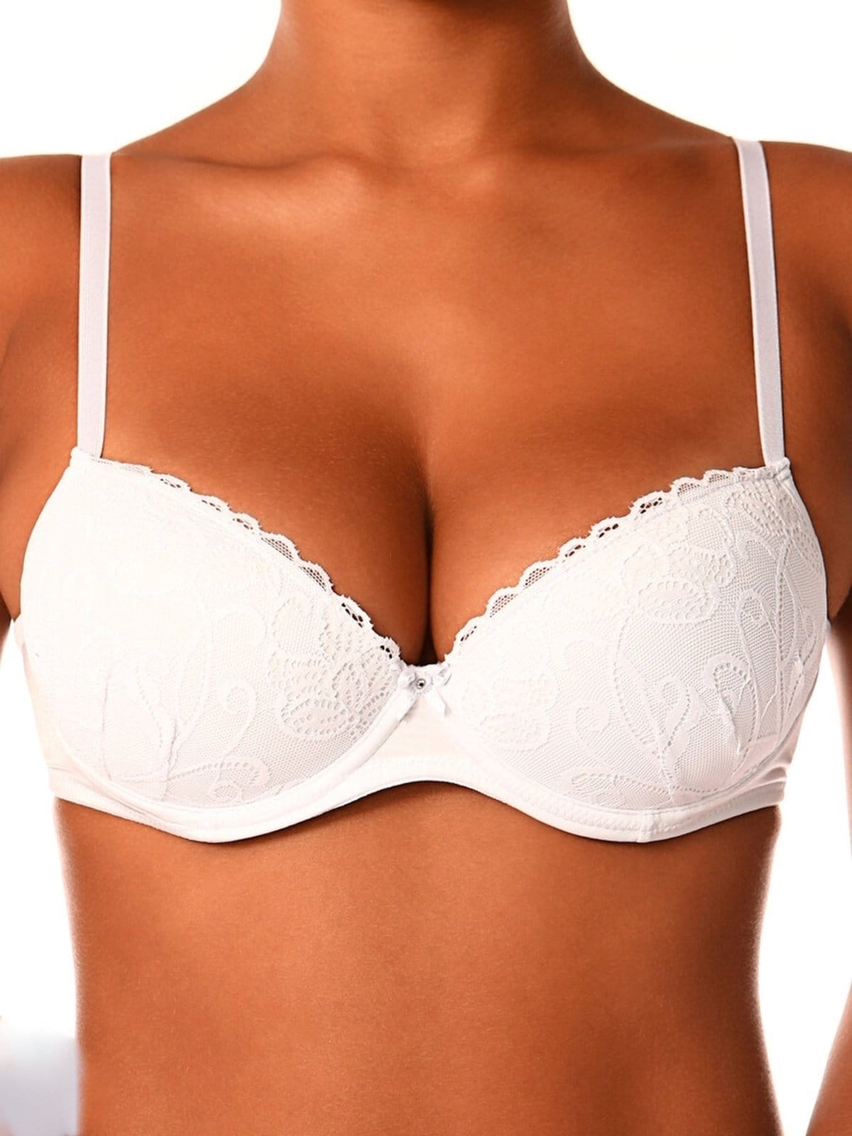 Vista principal Sutiã com Aro e Bojo Nova Gemma Demillus 67249 Taça B Demillus branco