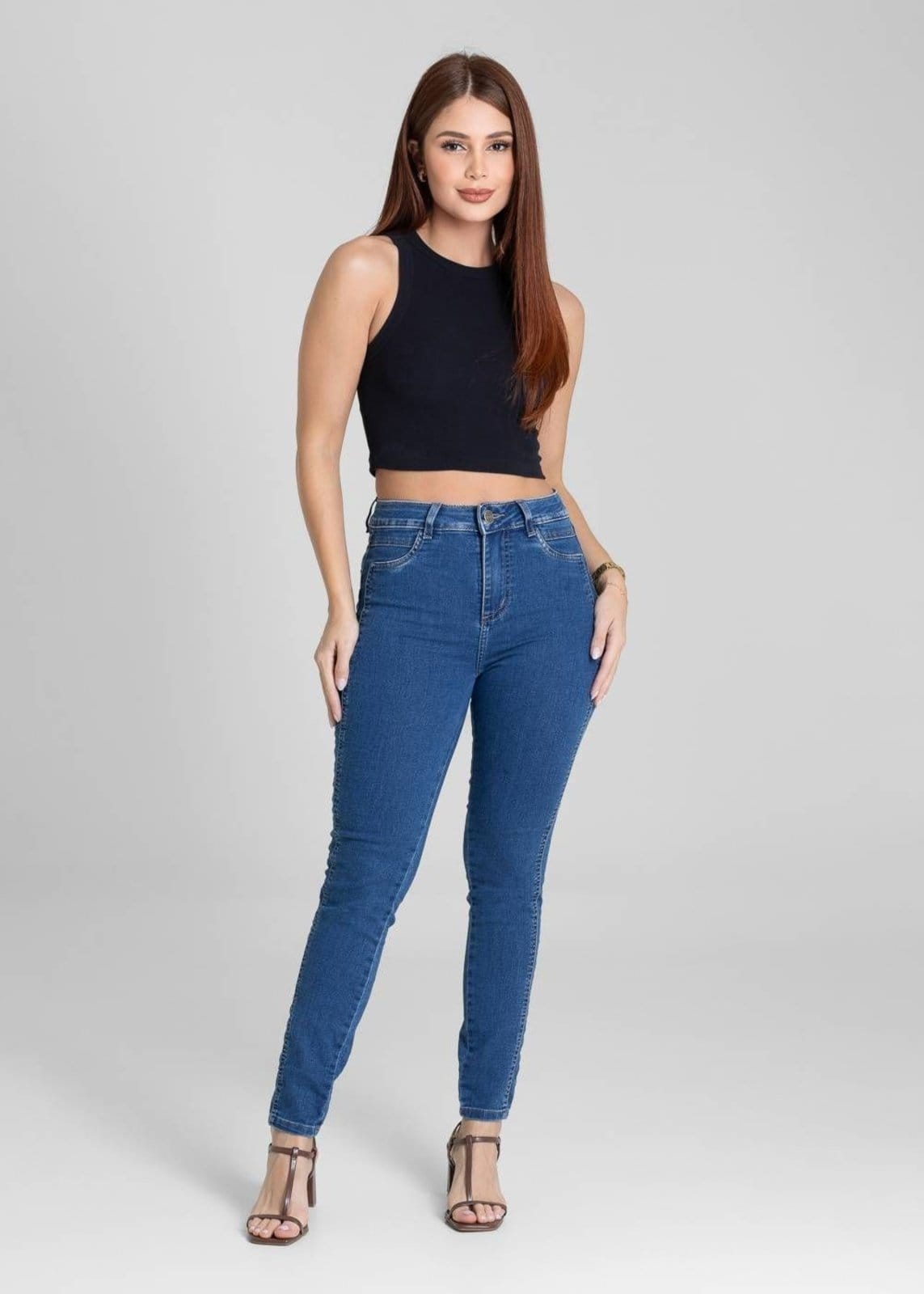 Vista 2 Calça Jeans Sawary Levanta Bumbum - 281310 Sawary azul