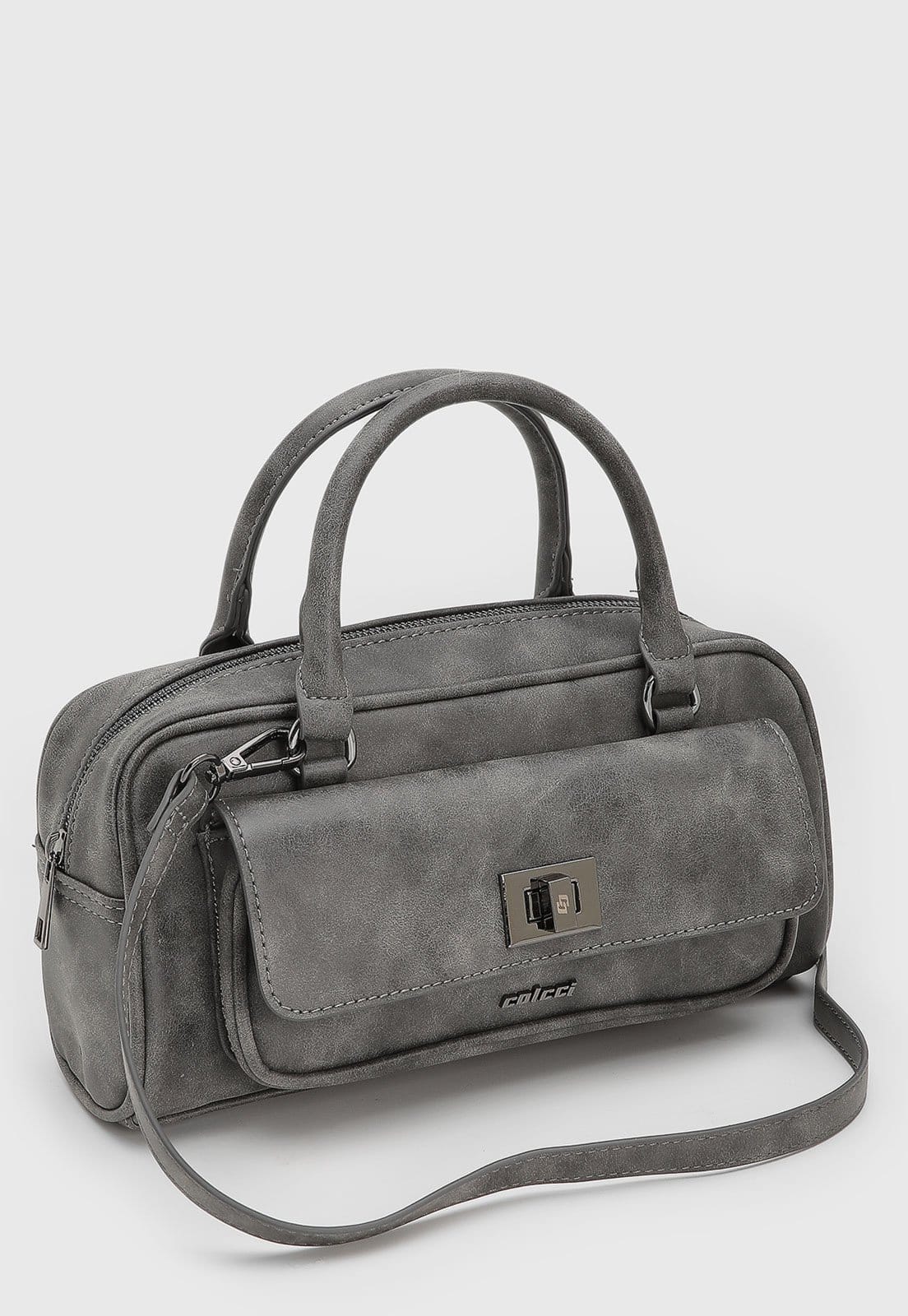 Vista 2 Bolsa Feminina Colcci Estruturada Média Colcci cinza