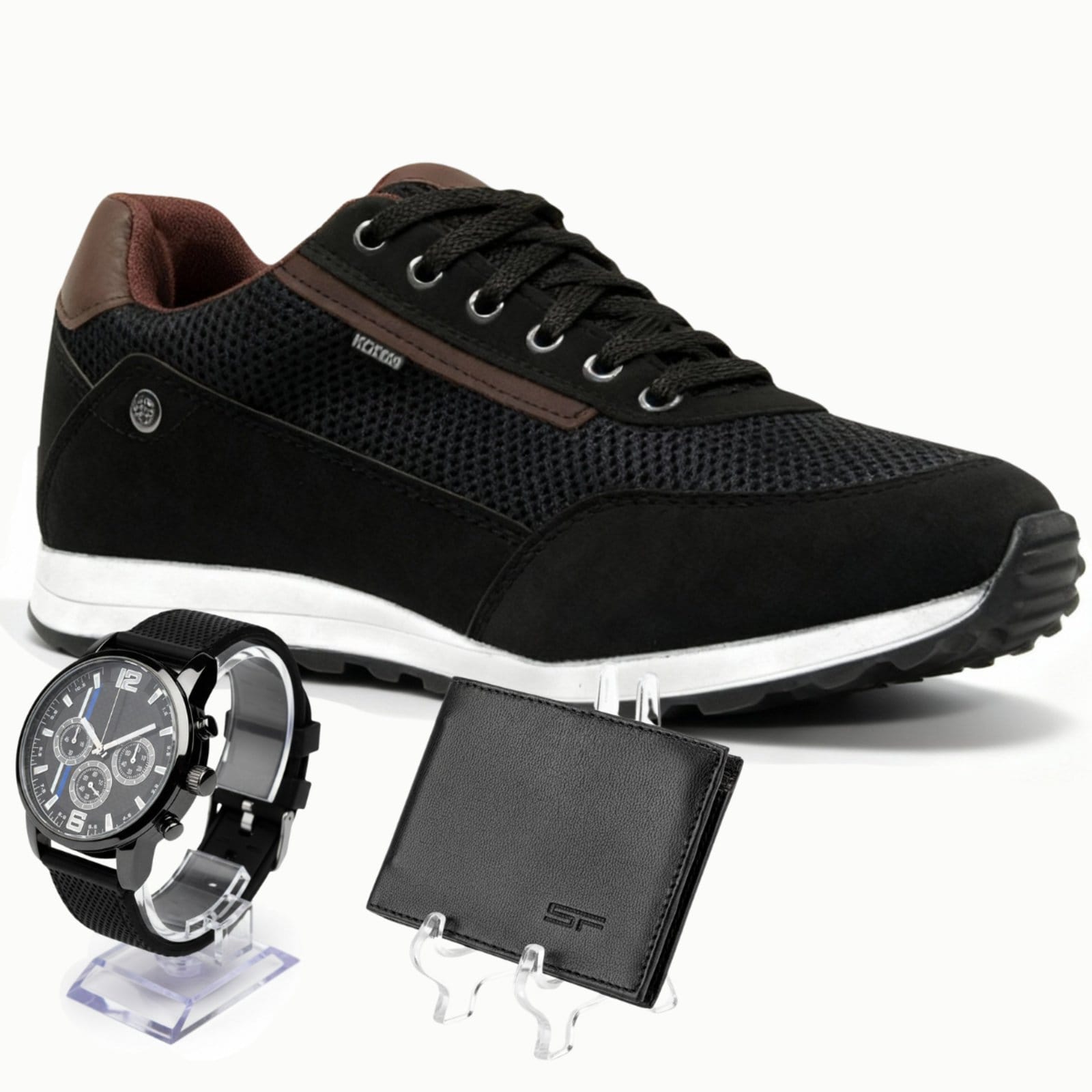 Sapatenis Tênis Masculino Sapatofran Casual Esporte Fino com Relógio e Carteira