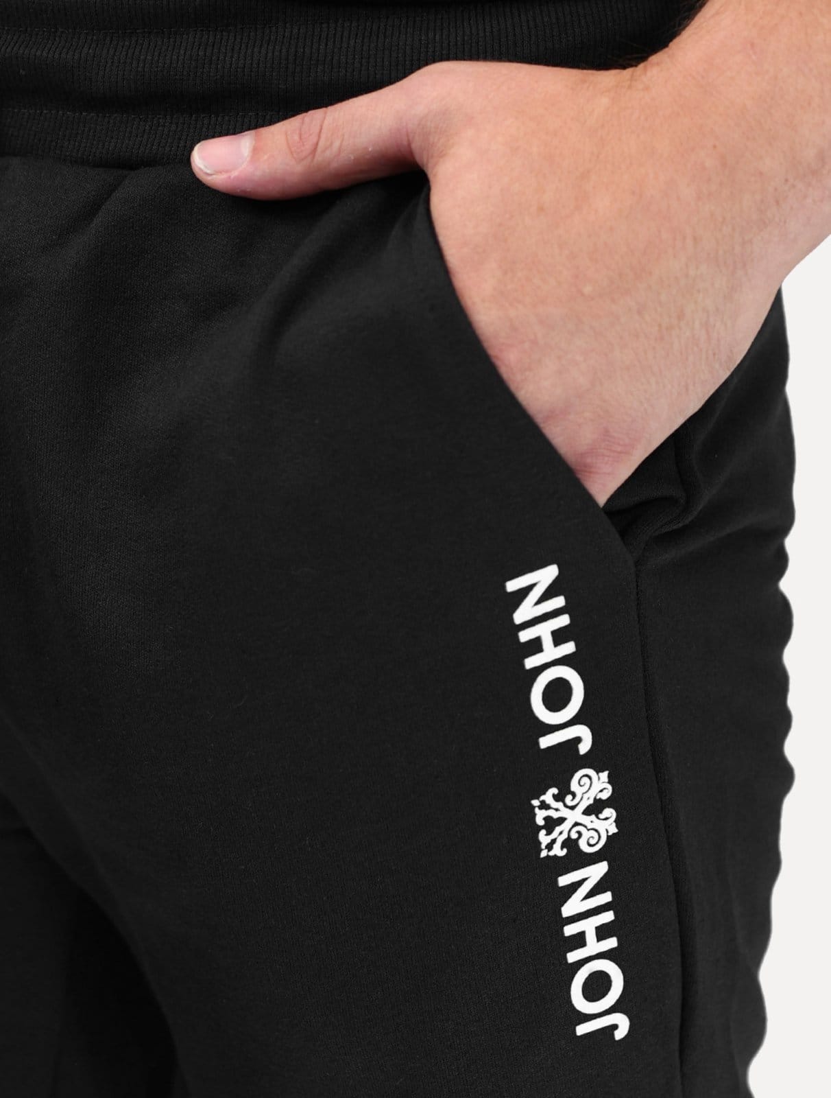 Vista 2 Calça John John Moletom Masculina New Basic Black Preta John John preto black