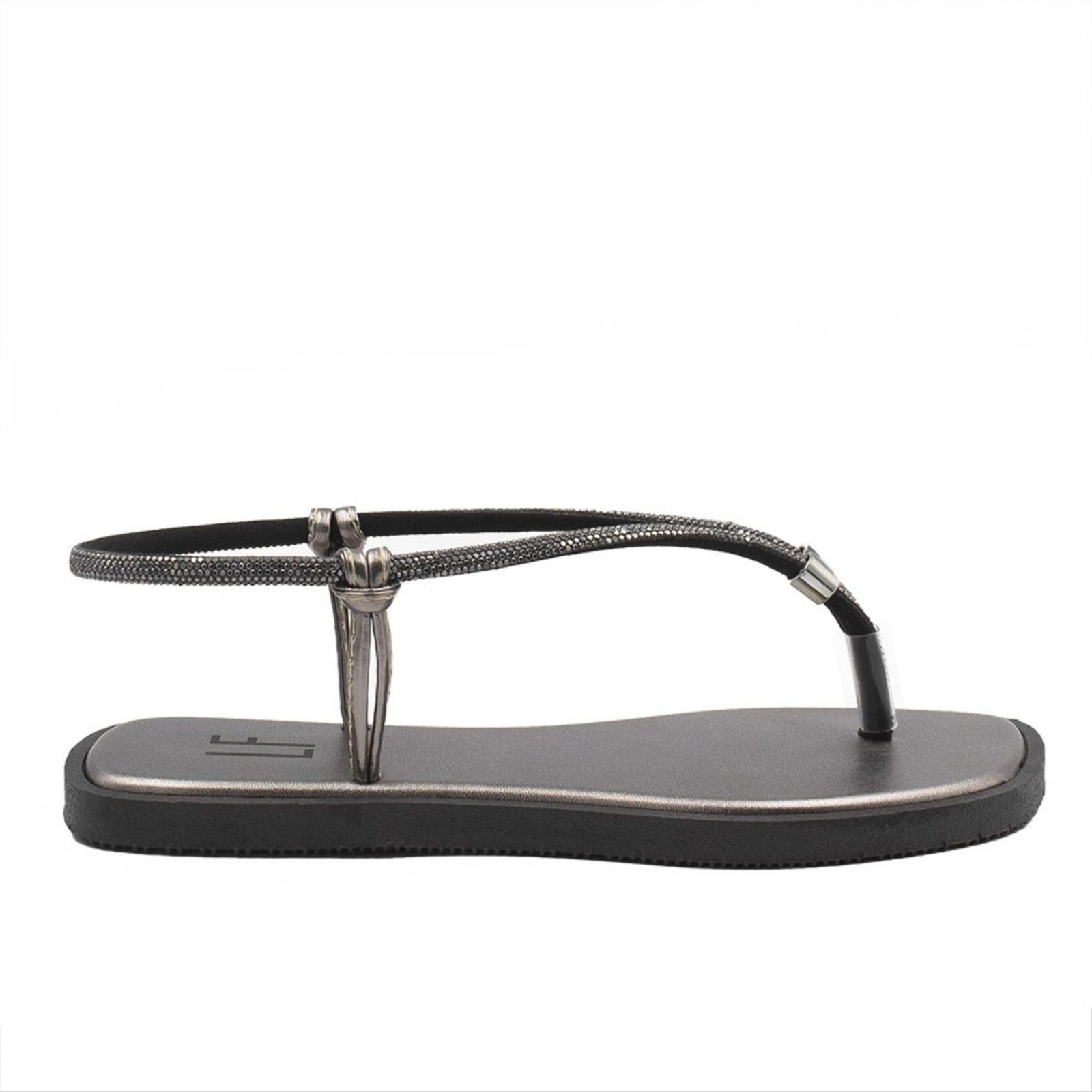 Rasteira Zatta Ajustável Brilho Débora Prata Velho