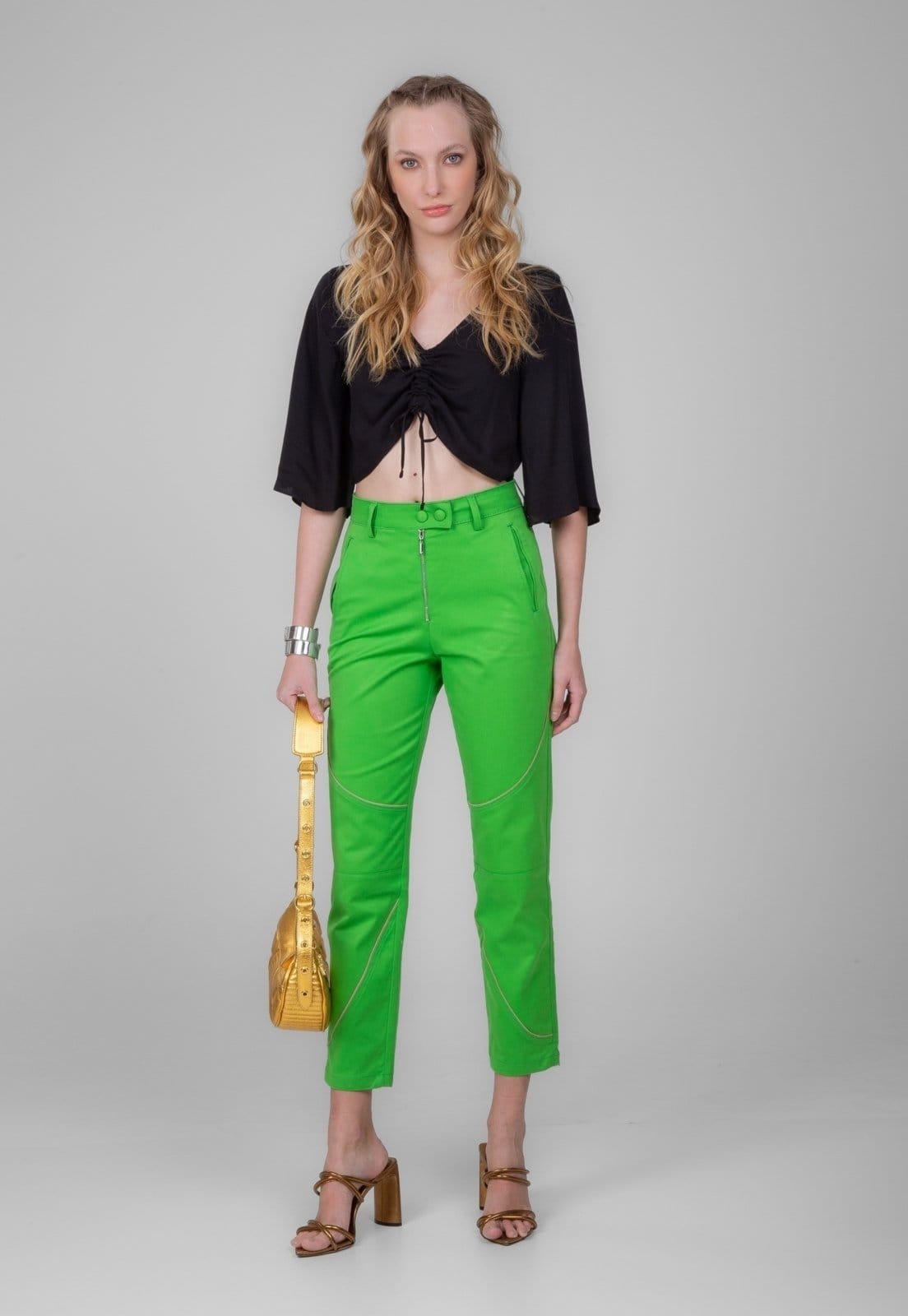 Calça Alfaiataria Traymon Com Recortes Bandeira