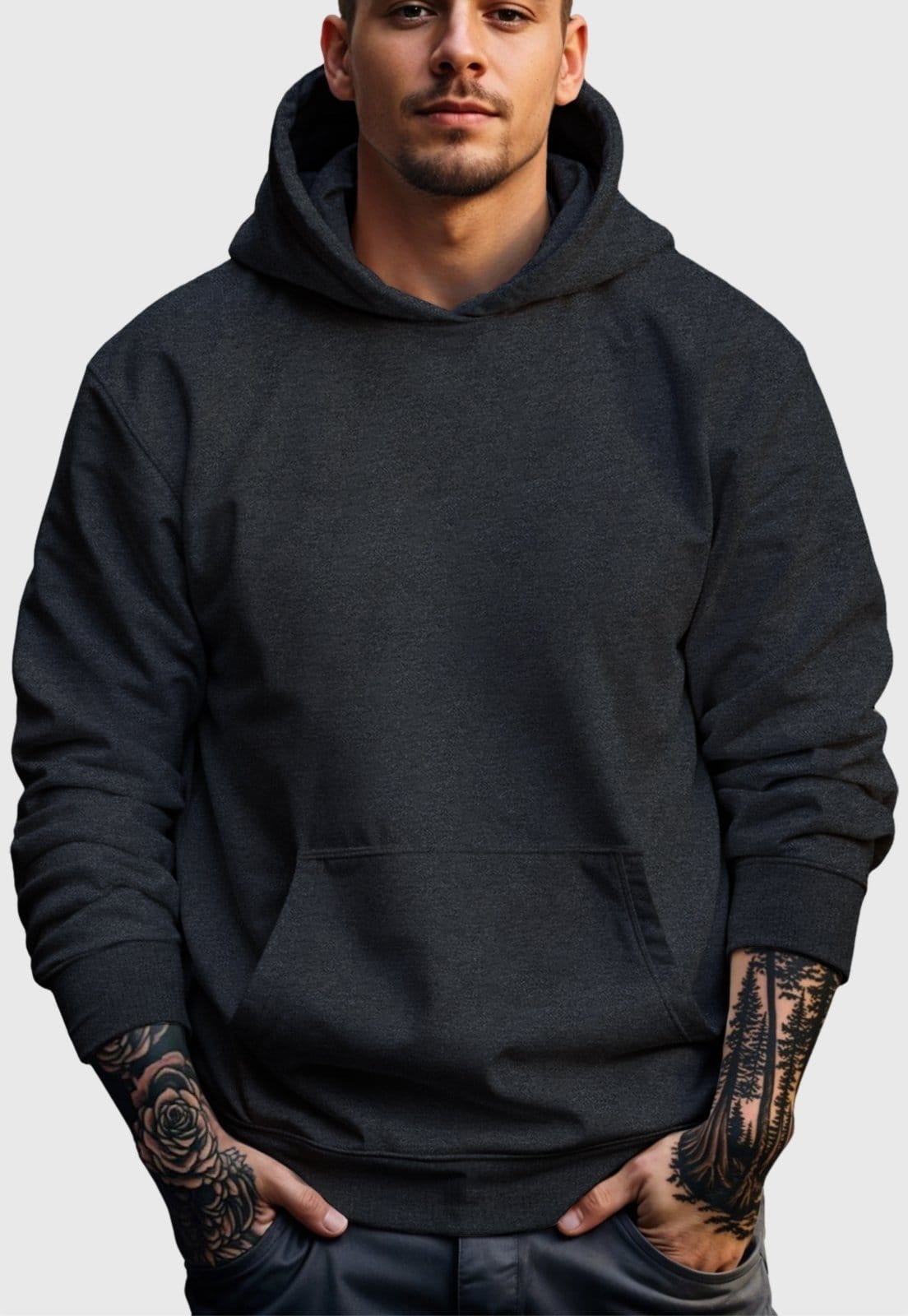 Vista 2 Conjunto Blusa e Calça Moletom Liso Masculino Benellys Chumbo Benellys grafite