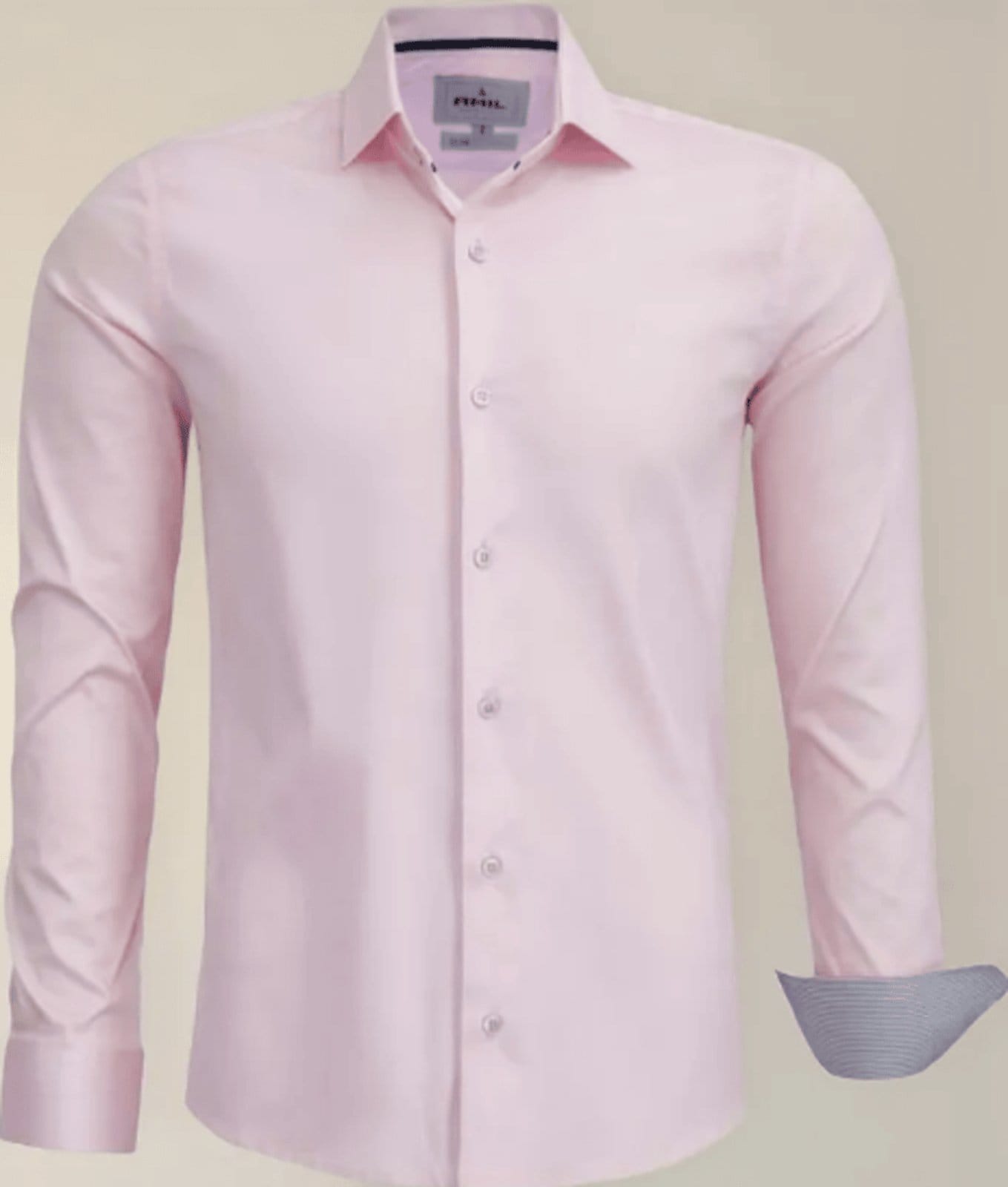Camisa Social Amil Slim Flash Algodão Com Elastano Manga Longa Luxo Rosa