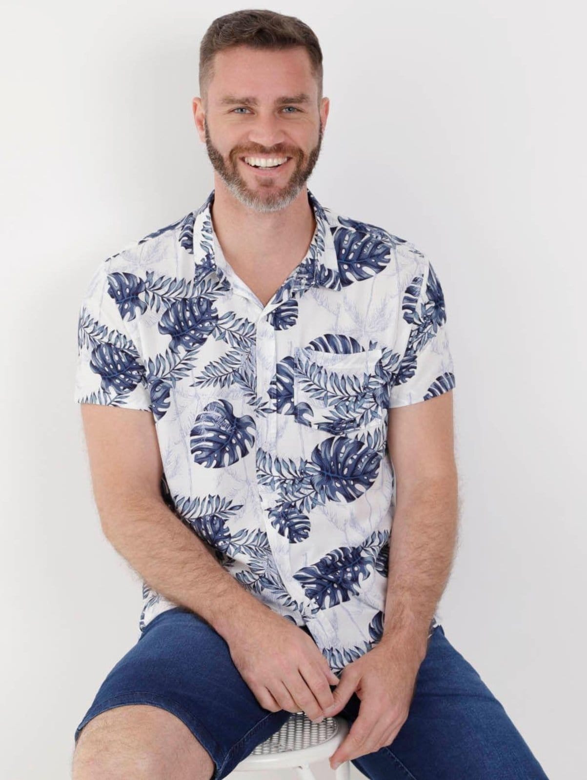 Camisa Estampada Manga Curta Vels Masculina