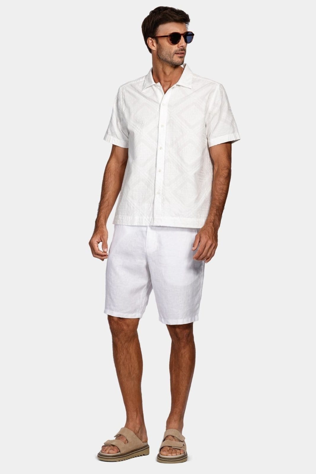 Vista 2 Camisa Aramis Manga Curta Move Regular Jaccquard Navalhado Aramis branco