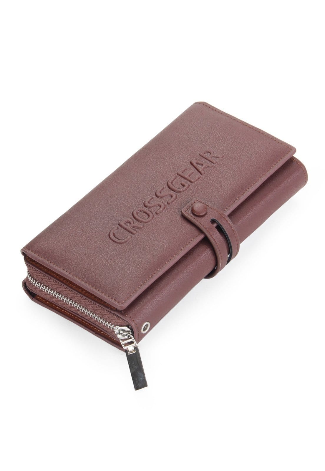 Vista 2 Carteira Crossgear Porta Documentos Cartão Resistente Crossgear marrom