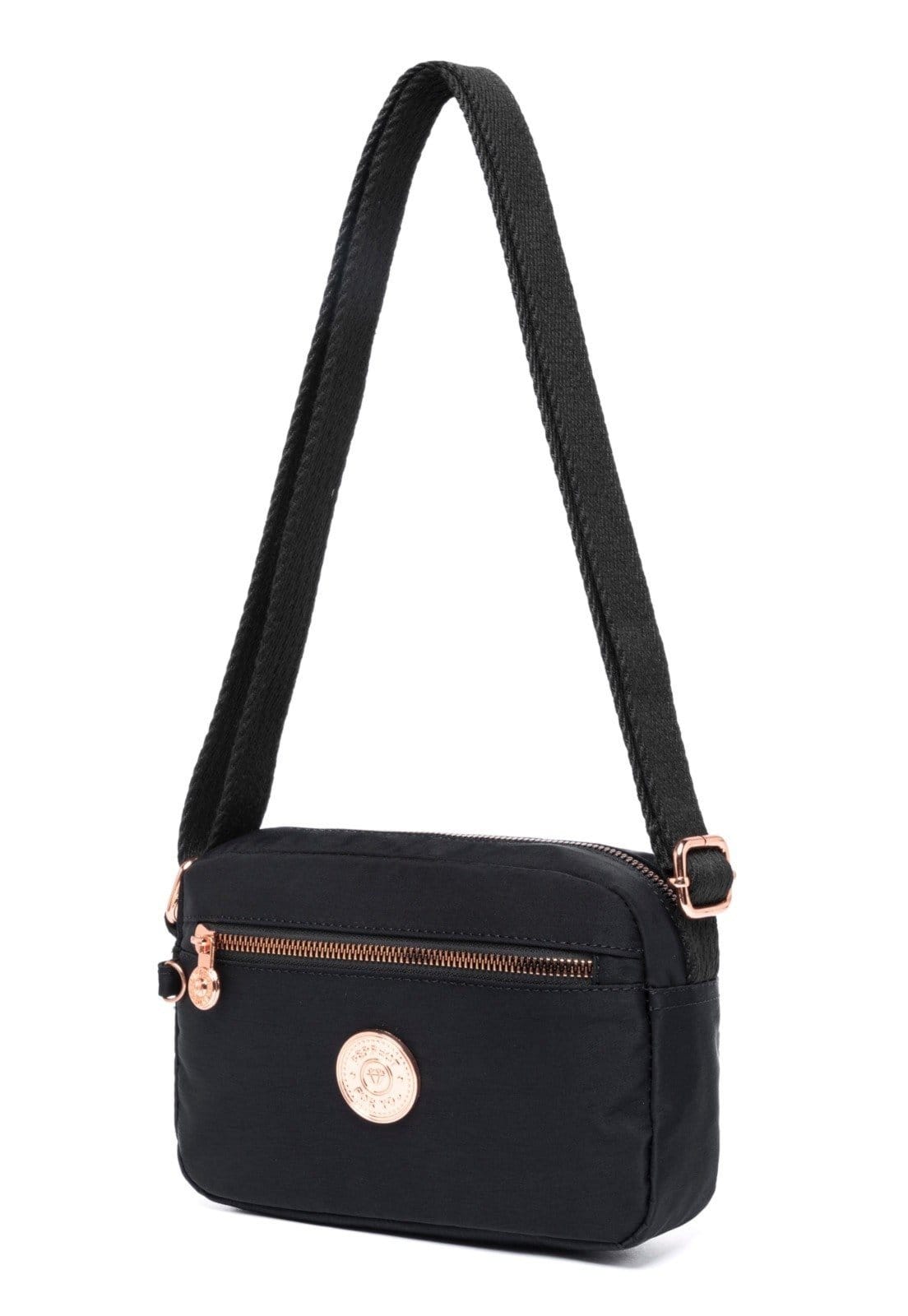 Vista 2 Bolsa Tiracolo Transversal Feminina Alça Resistente Casual Reforçada Perfect For You preto