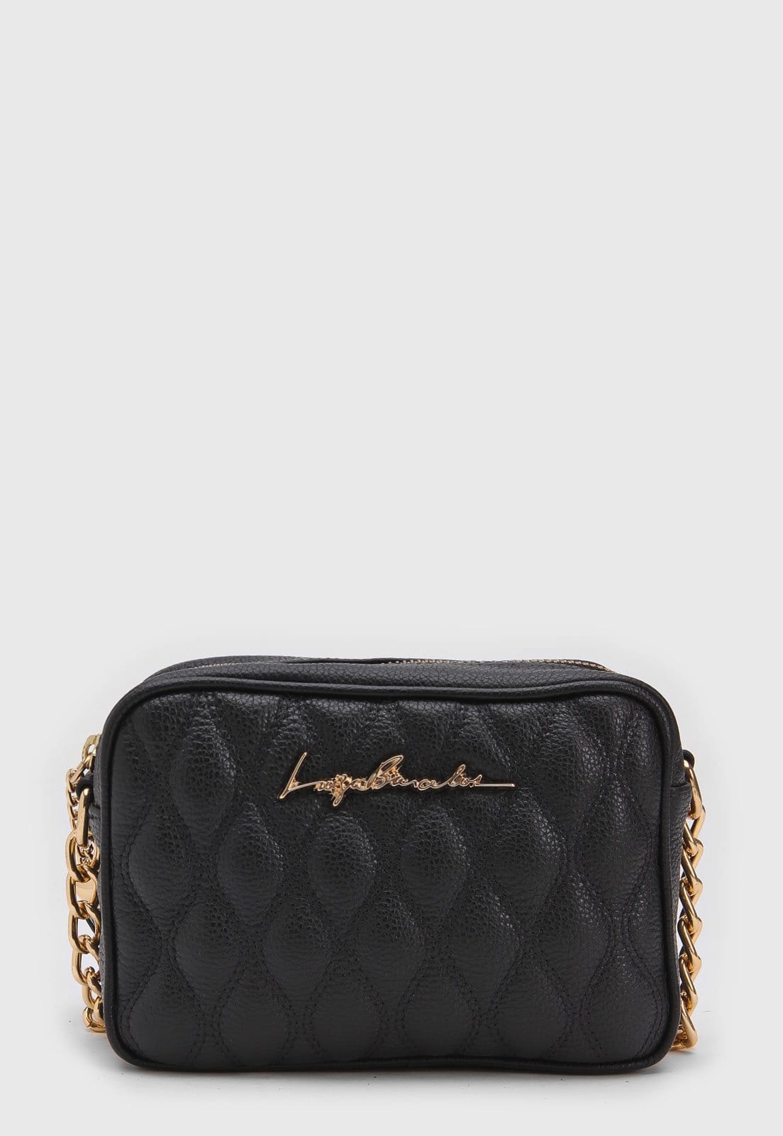 Vista 2 Bolsa Couro Luiza Barcelos Tassel Preta Luiza Barcelos preto