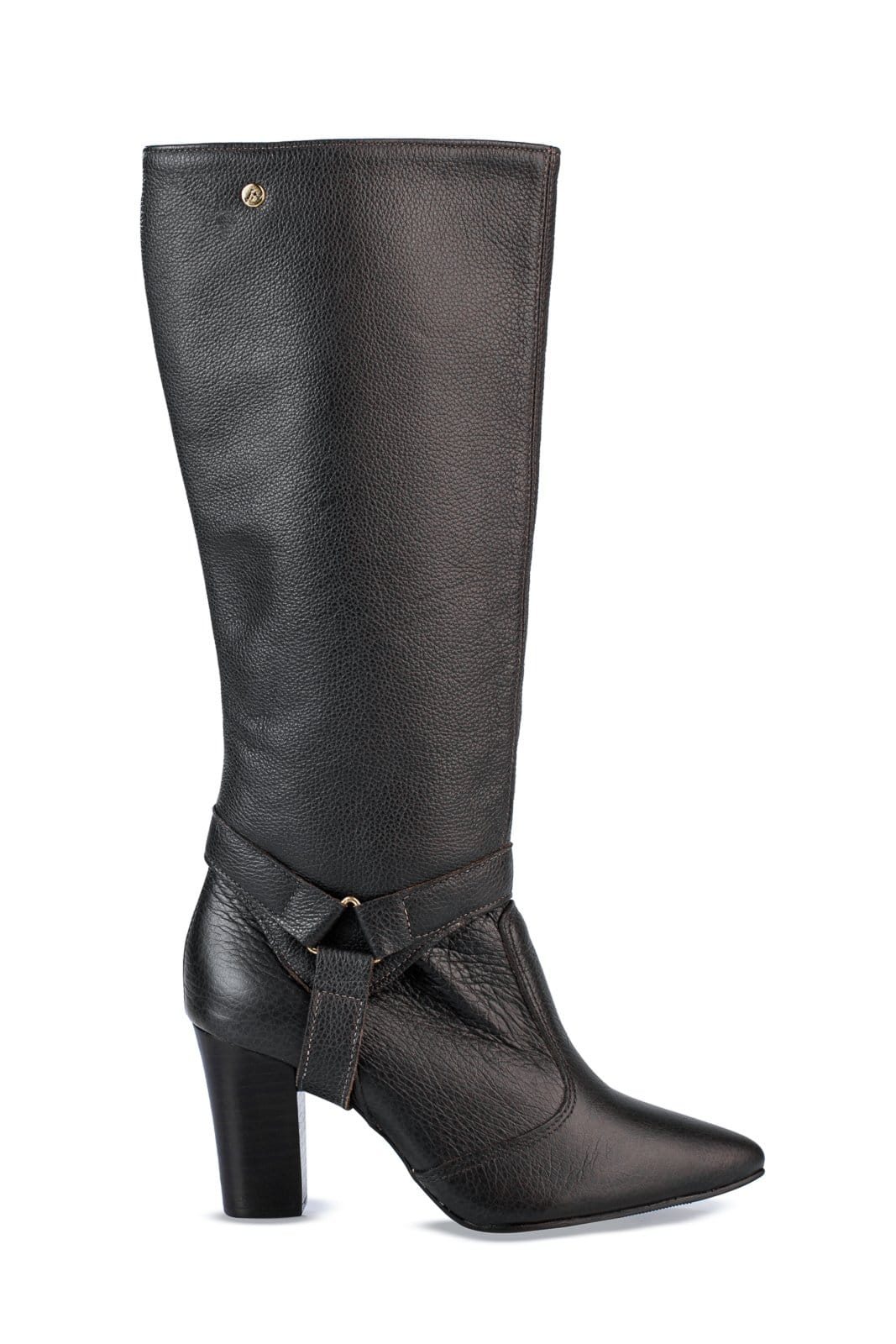 Bota Andrea Vinci de couro 2 em 1 salto grosso 052