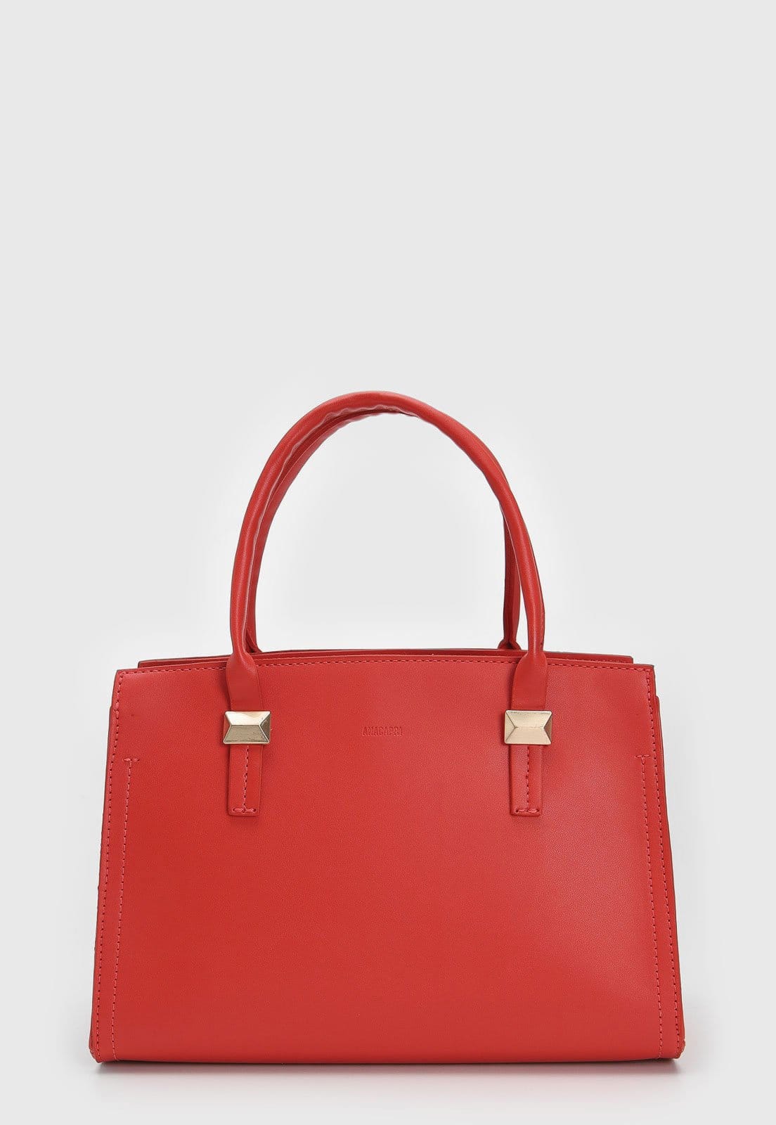 Vista 2 Bolsa Tiracolo Anacapri Alça Dupla Vermelha Anacapri vermelho