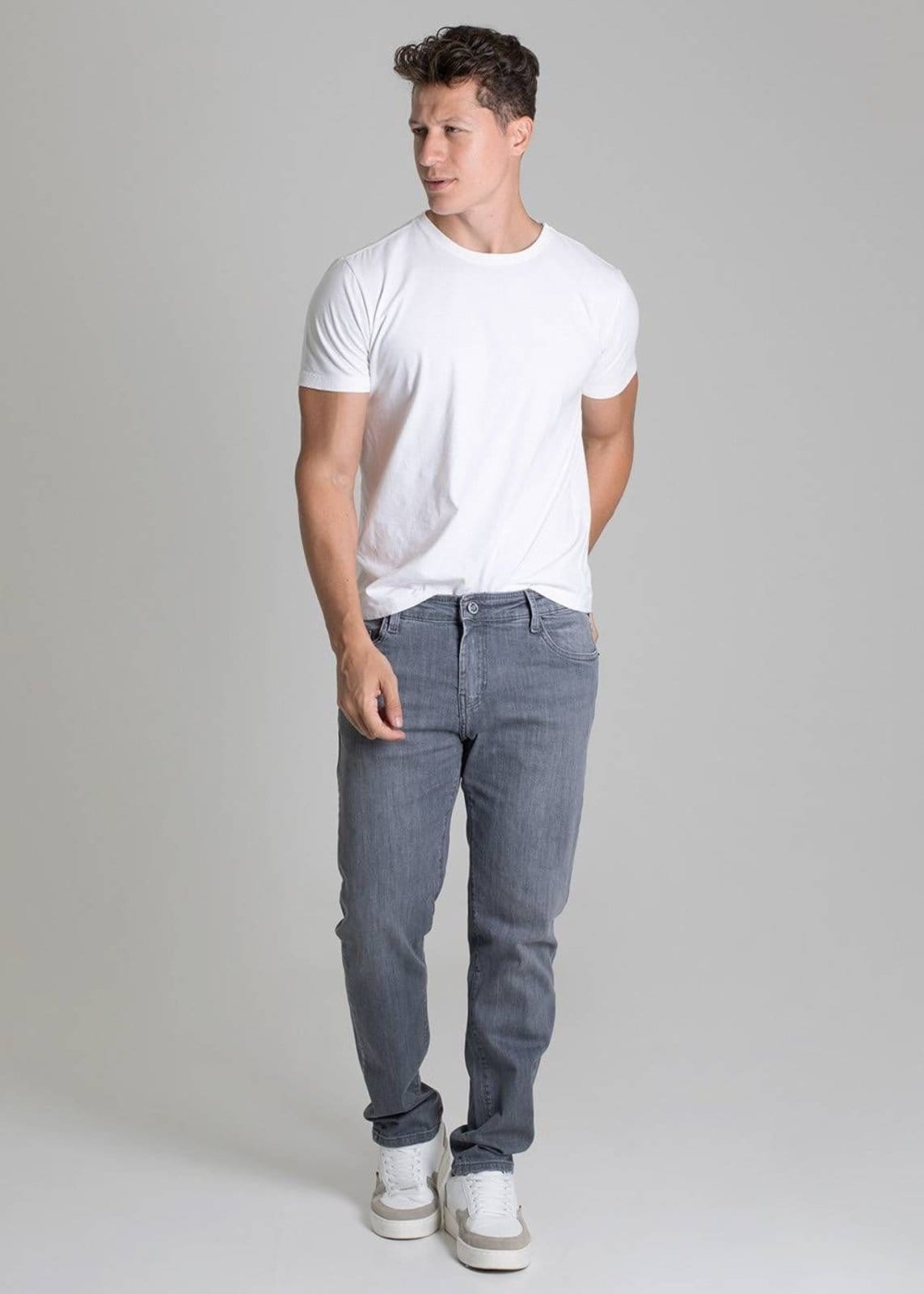 Vista 2 Calça Jeans Sawary Slim - 279514 Sawary cinza