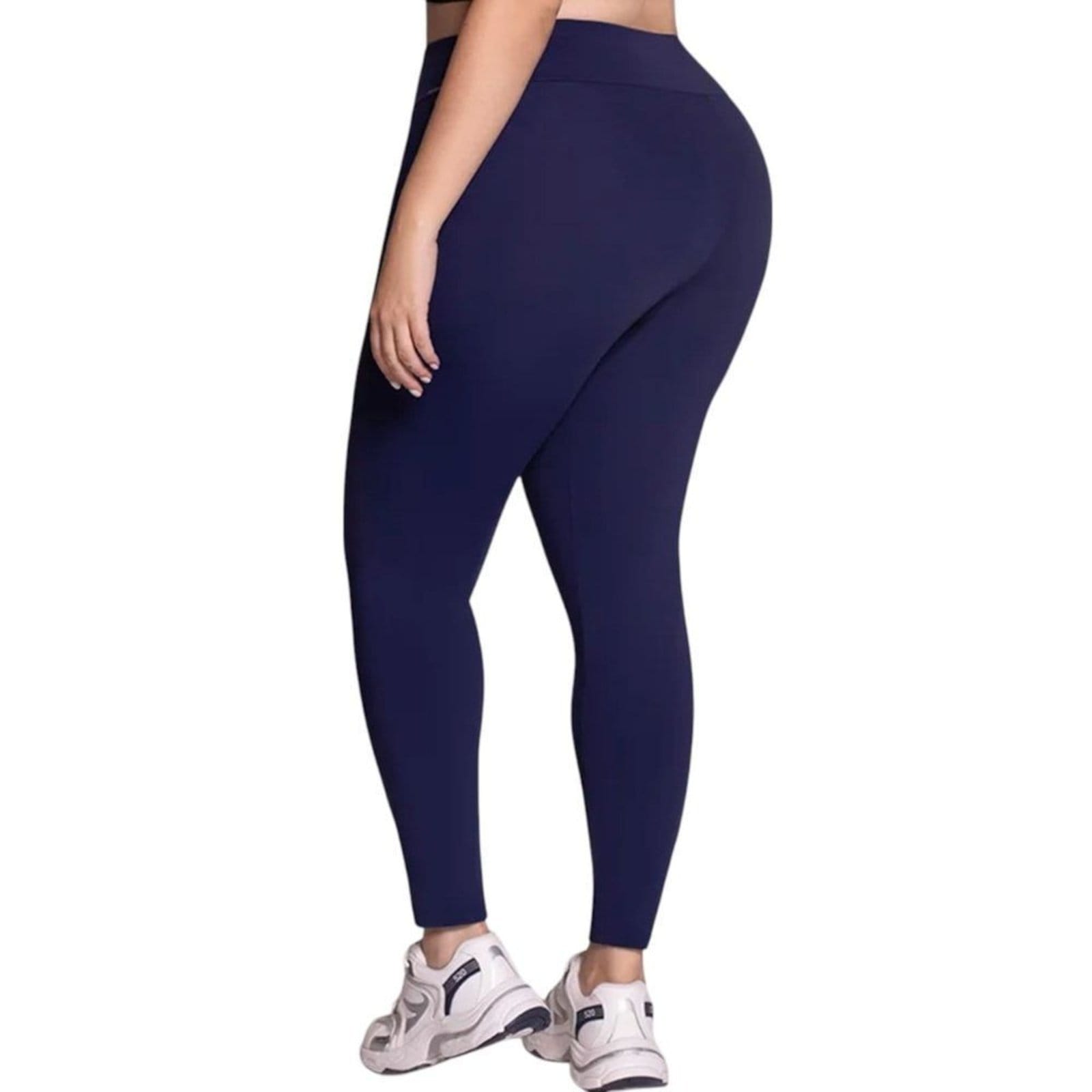 Vista 2 Calça Legging Selene Básica Fitness Plus Size Feminina SELENE azul marinho