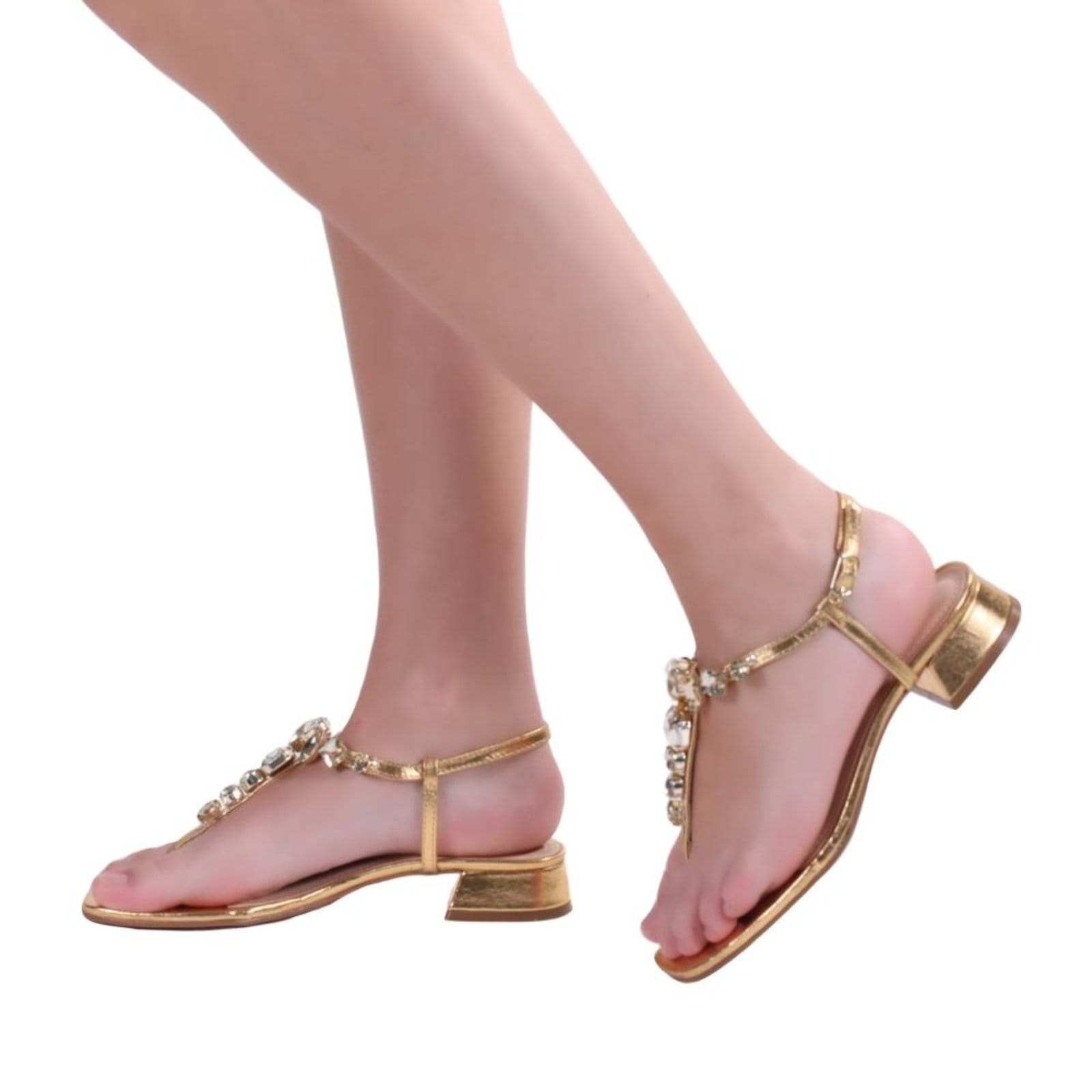 Vista 2 Sandália Feminina Zariff 2756067 Ouro Zariff incolor