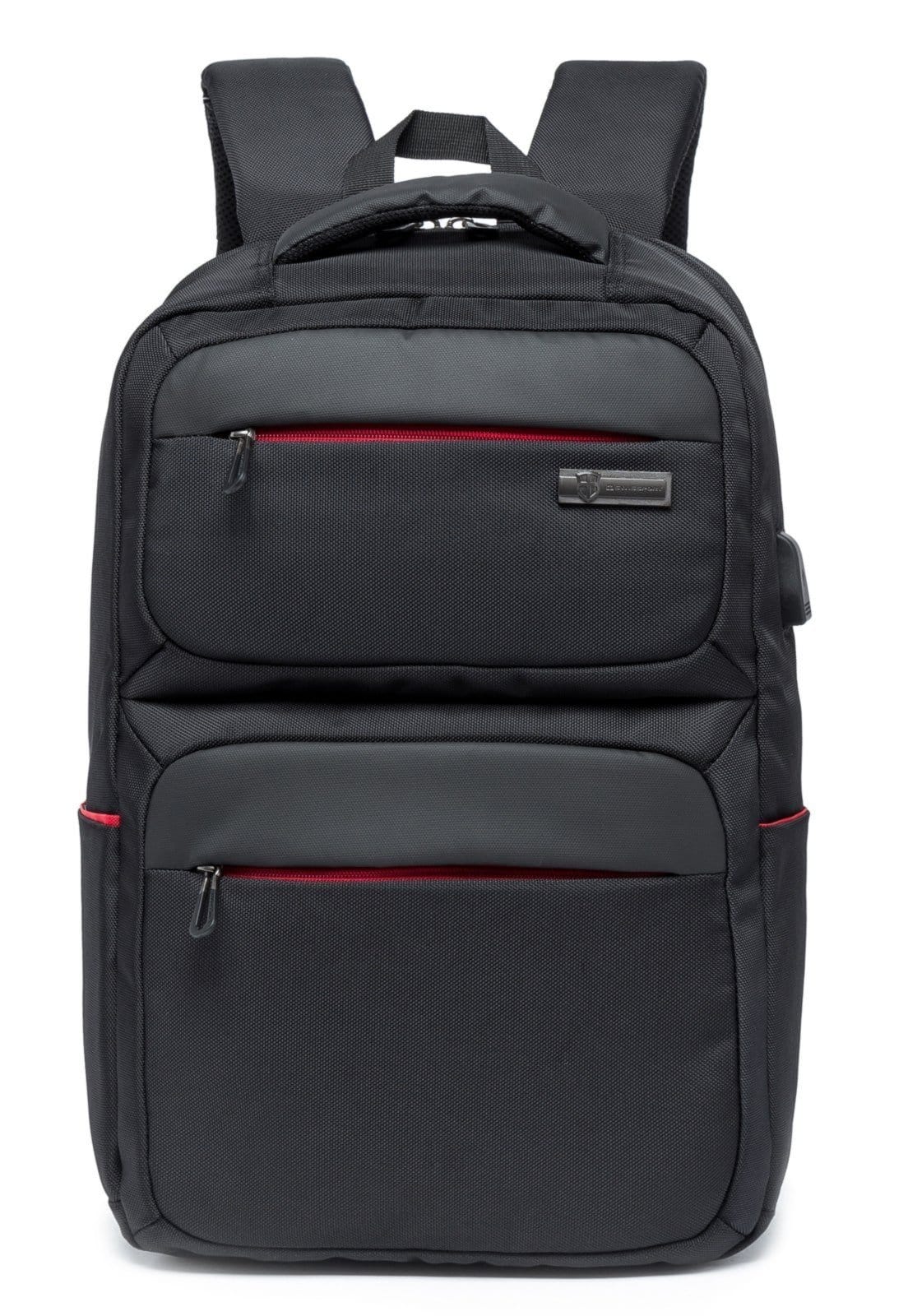 Vista 2 Mochila Swissport Notebook Executiva SaÁda USB Viagem Trabalho Moderna Swissport preto