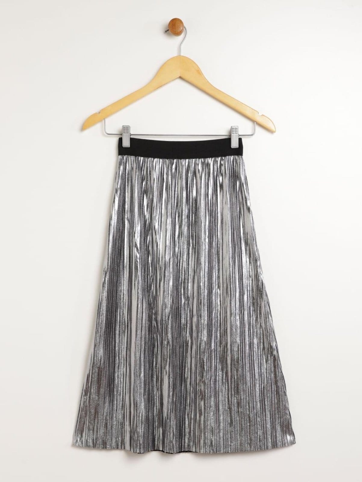 Vista 2 Infantil - Saia Metalizada Vels Juvenil Para Menina Vels preto