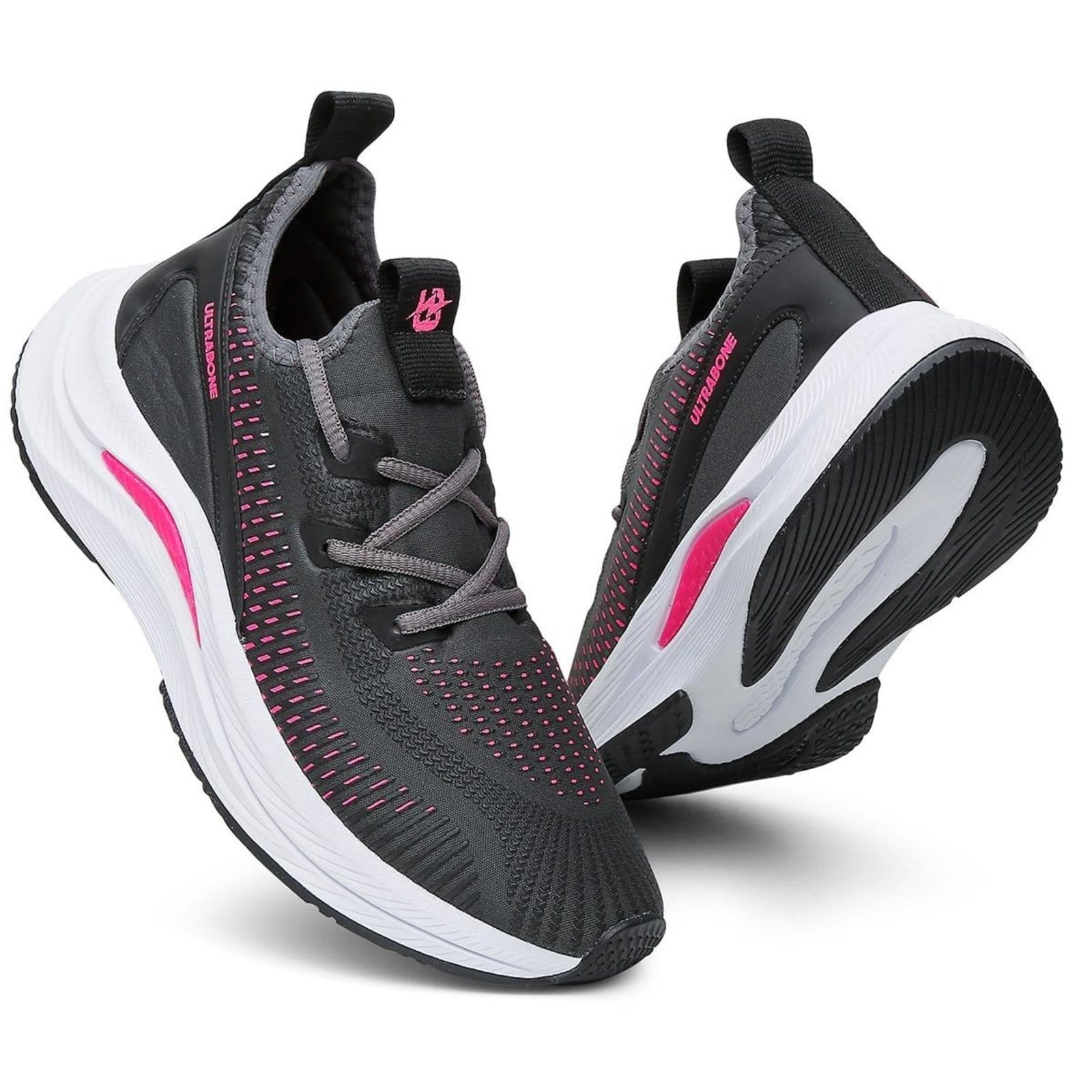 Vista 2 Tênis Esportivo Feminino Casual Fitness Academia Dia a dia Nine4 cinza