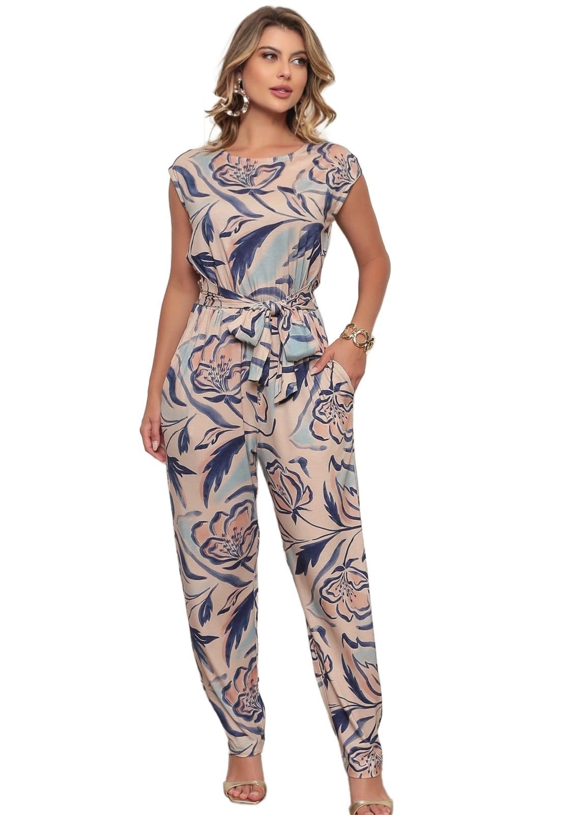 Macacão Fresh Dellamarca Viscolycra Estampada Confortável