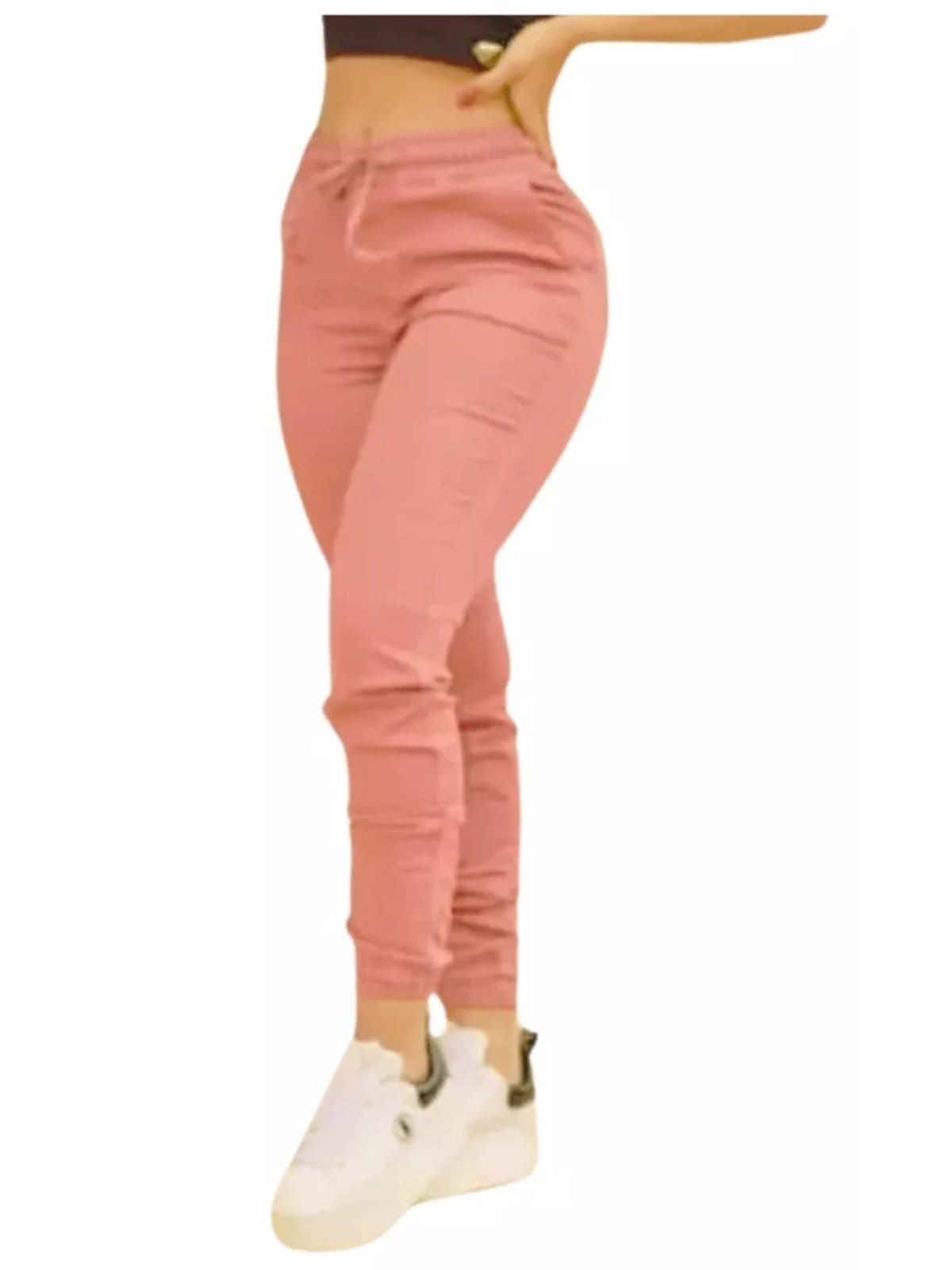 Vista 2 Calça Jogger Feminina Jeans Lighte Rosa JEANS LIGHT rosê rosa