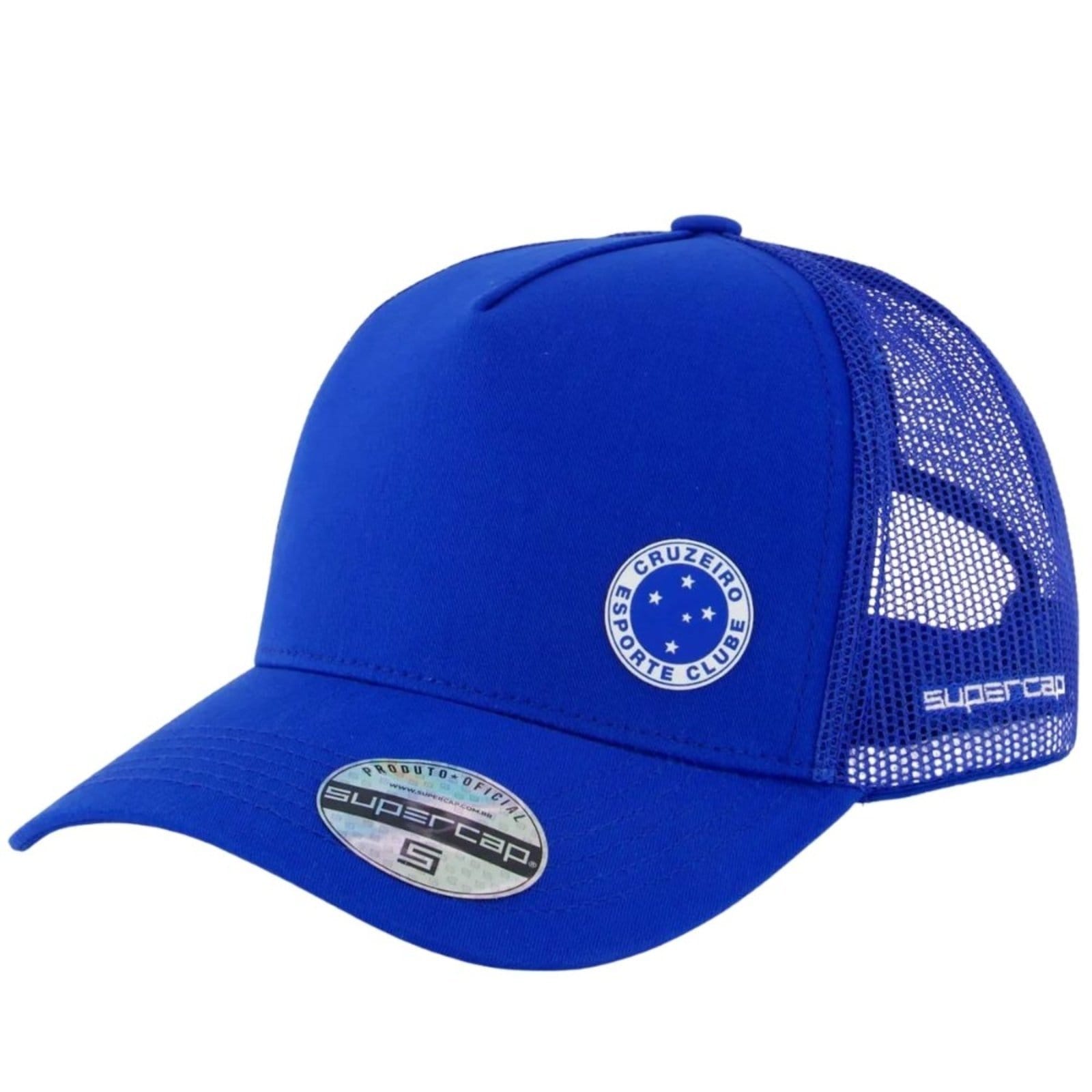 Vista 2 Boné SuperCap Cruzeiro Trucker Supercap azul
