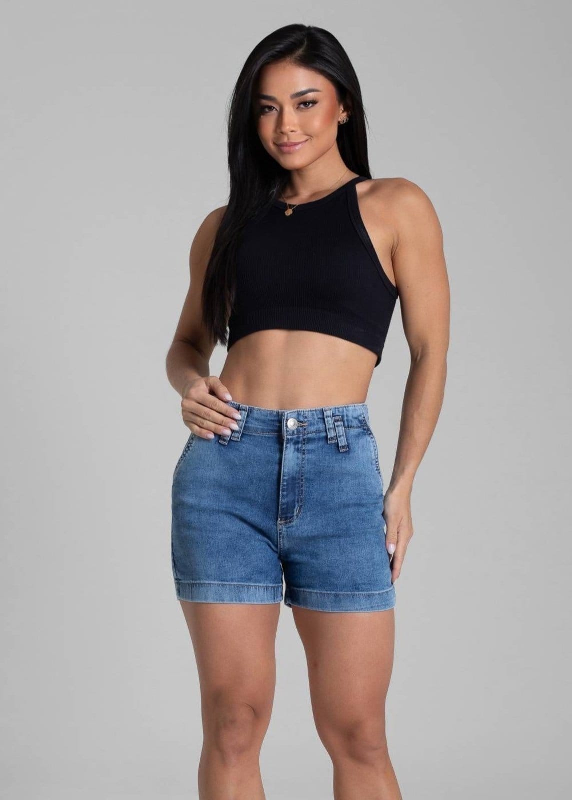 Vista 2 Shorts Jeans Sawary - 280731 Sawary azul
