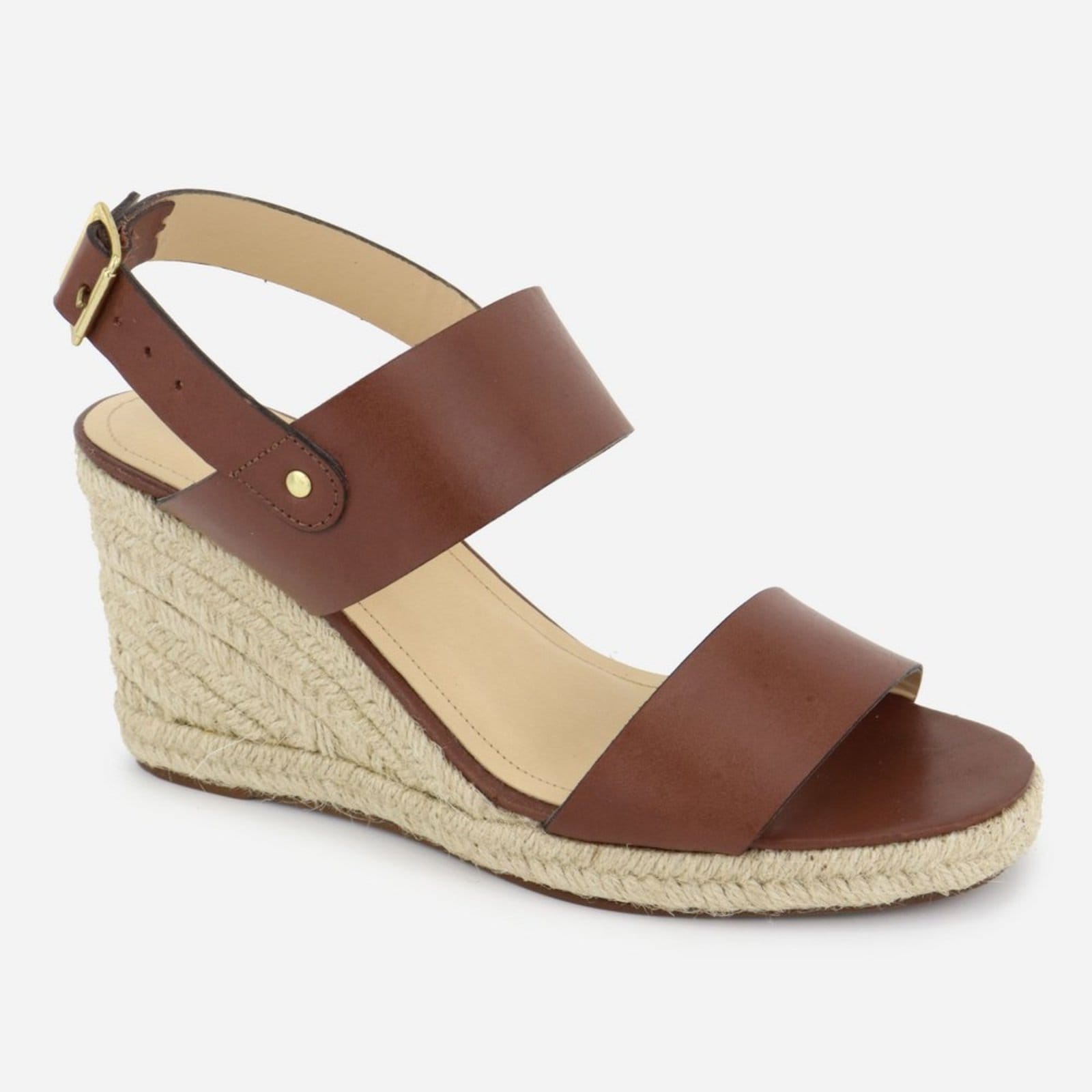 Vista 2 Tamanco Grosso Salto Maria Paula Couro Anabela MARIA PAULA marrom