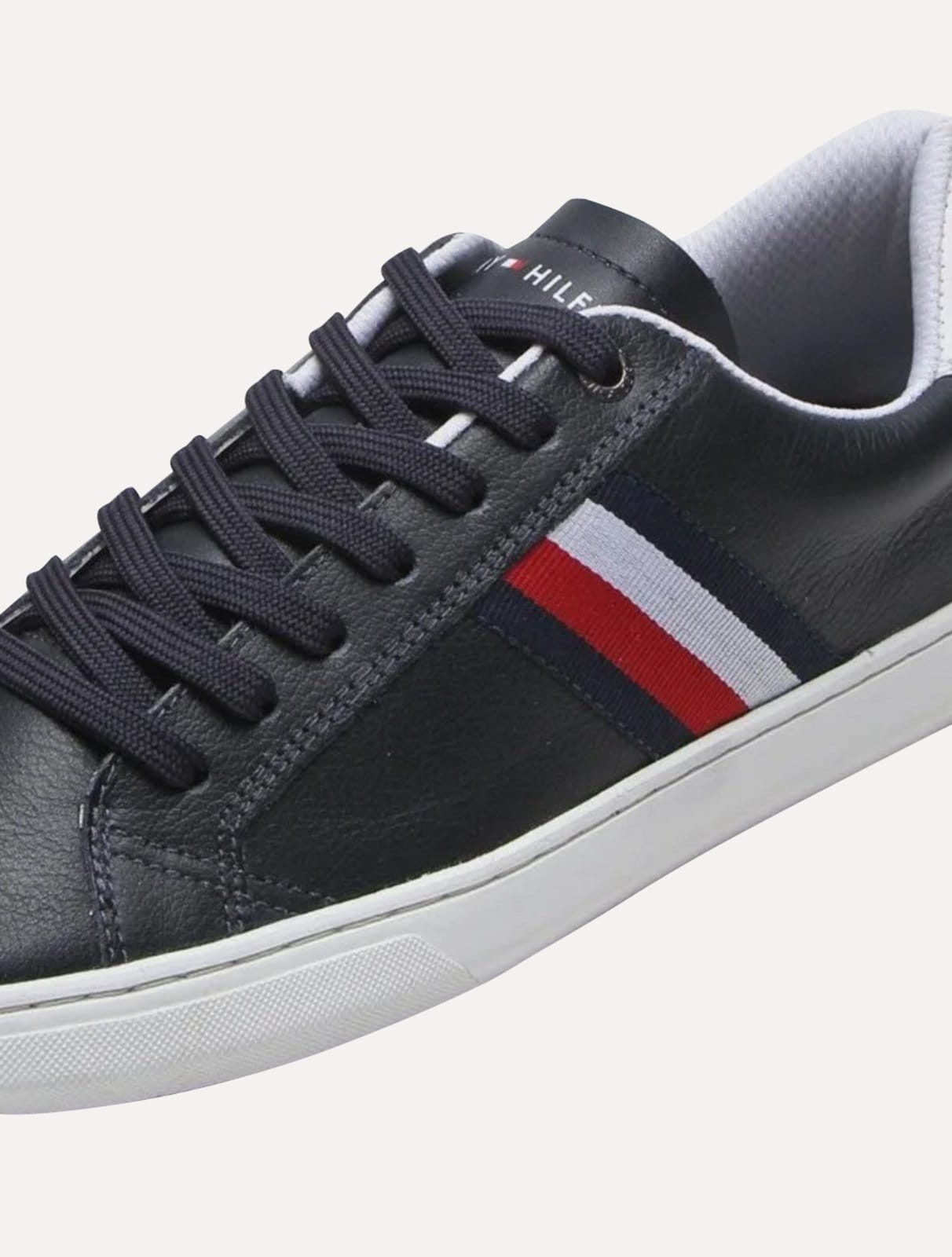 Vista 2 Tênis Tommy Hilfiger Masculino Couro Daniel 6A2 Escuro Tommy Hilfiger azul