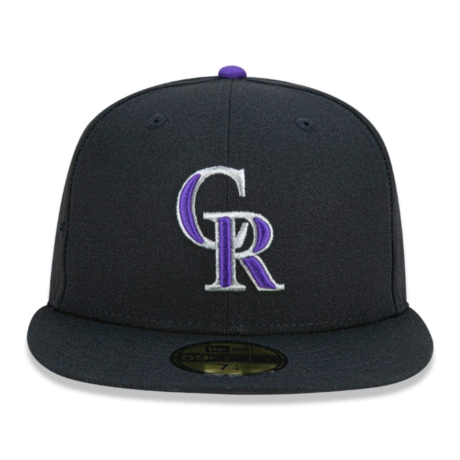 Vista 2 Boné New Era 59fifty Colorado Rockies Aba Reta Fitted new era preto