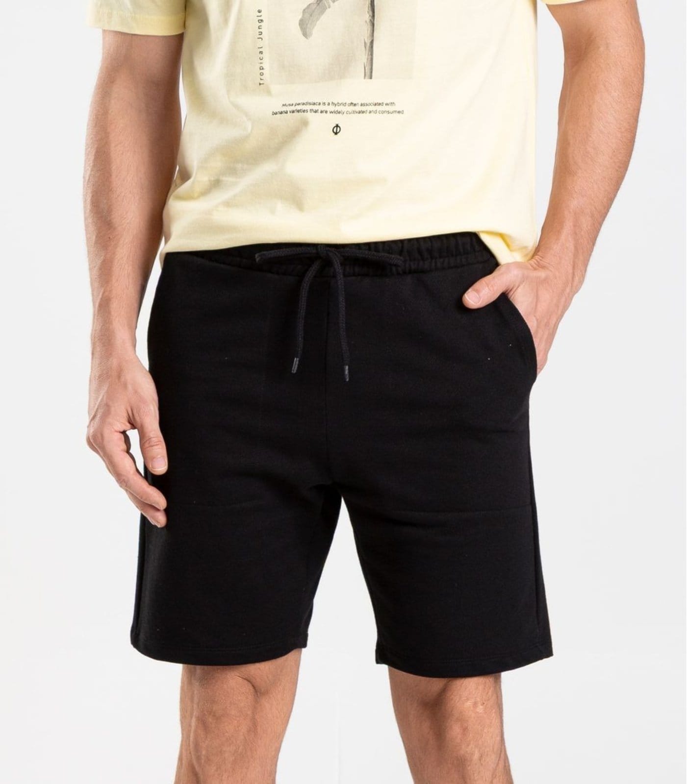 Vista 2 Bermuda em Moletom Masculina Diametro Diametro preto