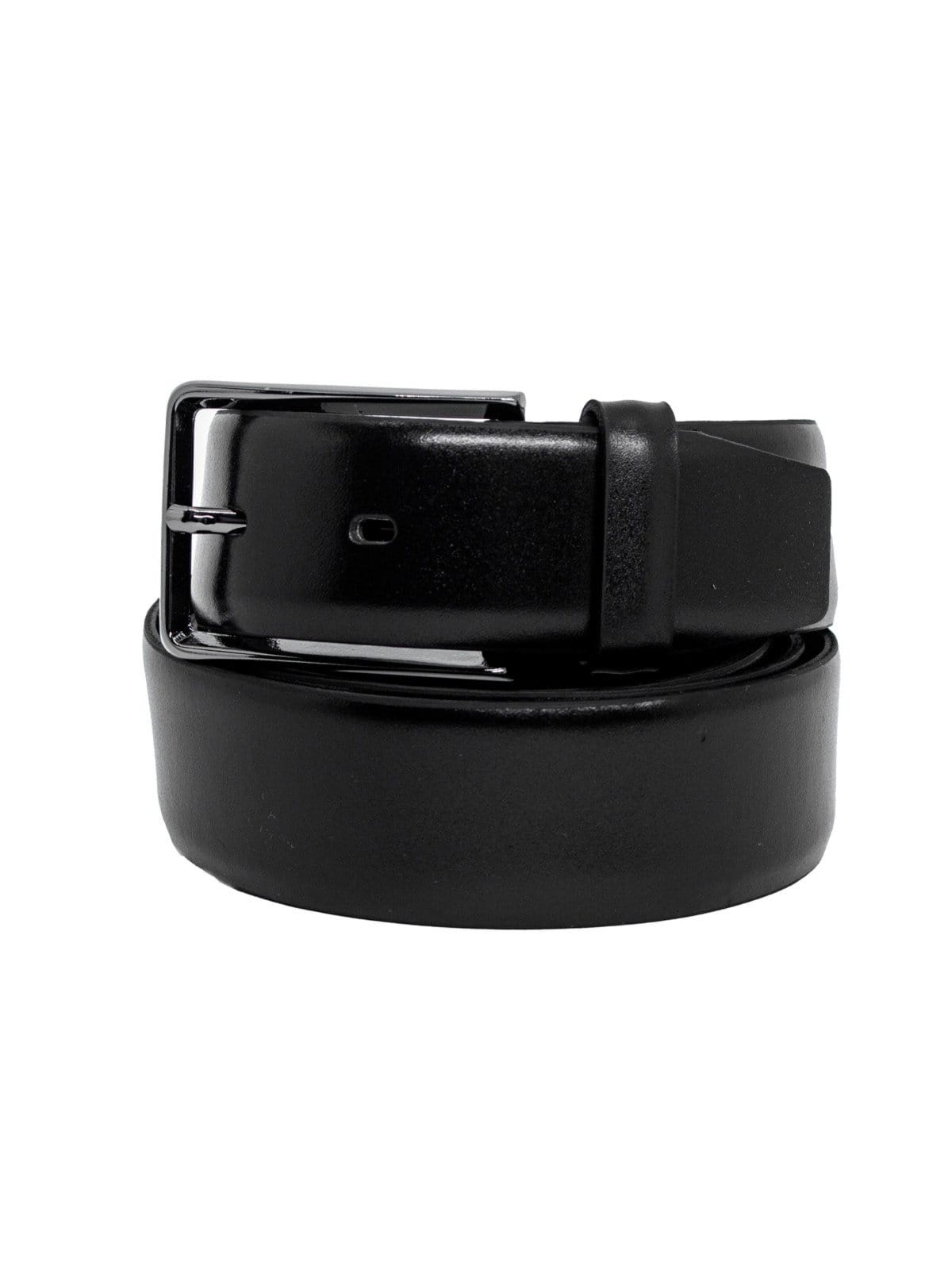 Cinto Social Masculino Fasolo Couro Legítimo Liso Estreito 3,5cm Fivela Grafite - 2