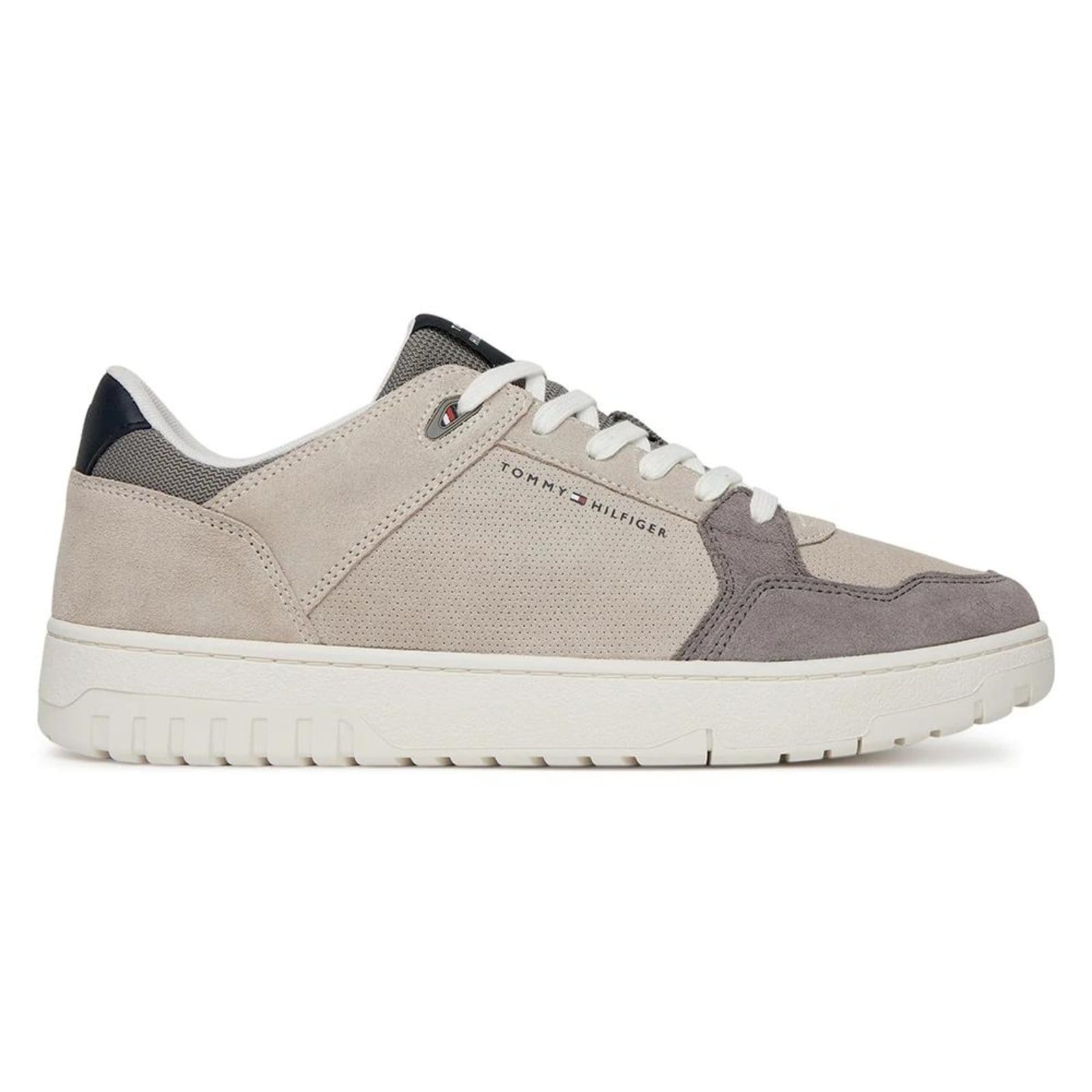 Tênis Tommy Hilfiger TH Basket Core Lite Suede Grey Whisper