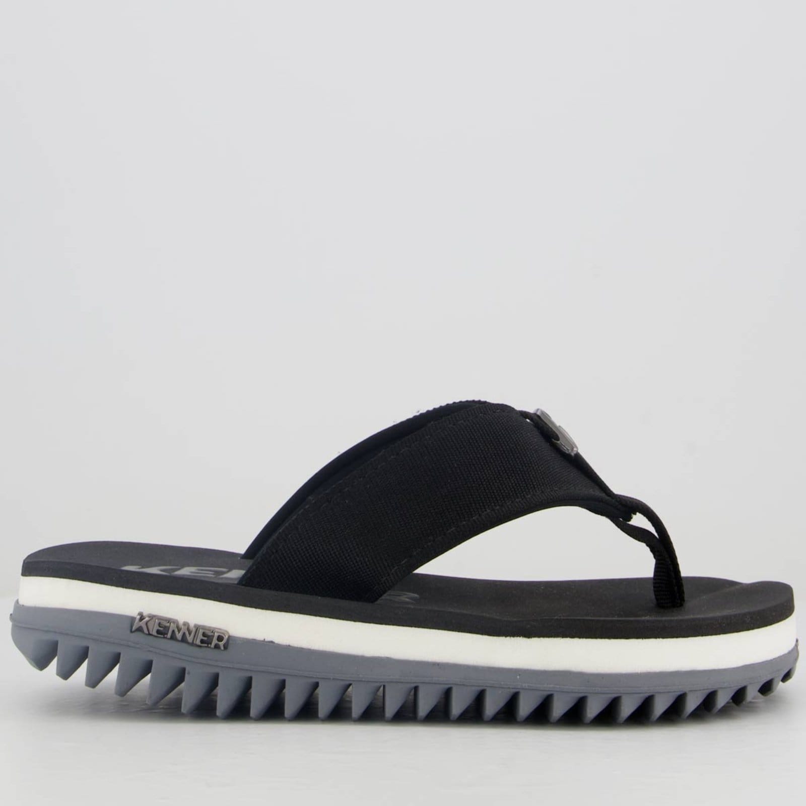 Vista 2 Chinelo Kenner Kivah II e Cinza Kenner preto