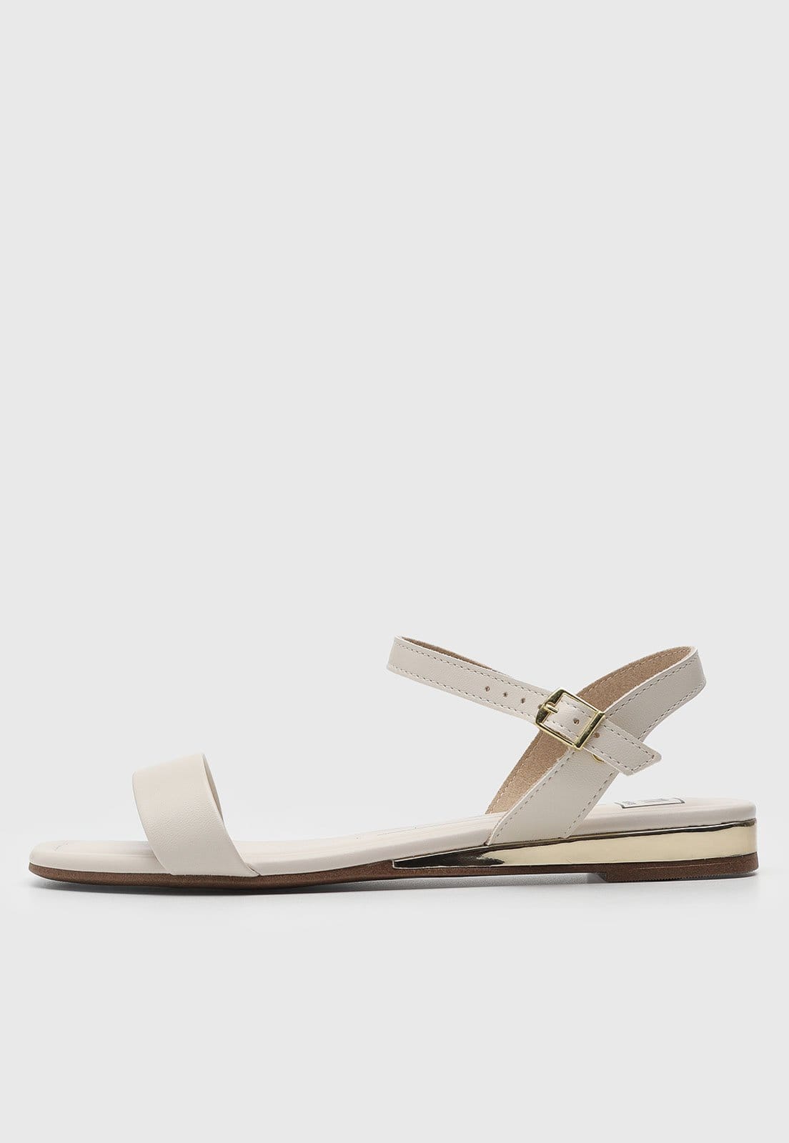 Rasteira Feminina Moleca Fechada Bico Quadrado Branca