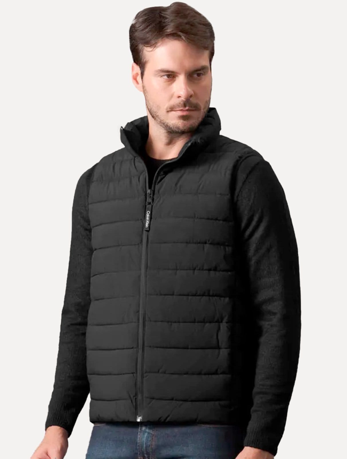 Colete Calvin Klein Jeans Masculino Logo Peito Fosco