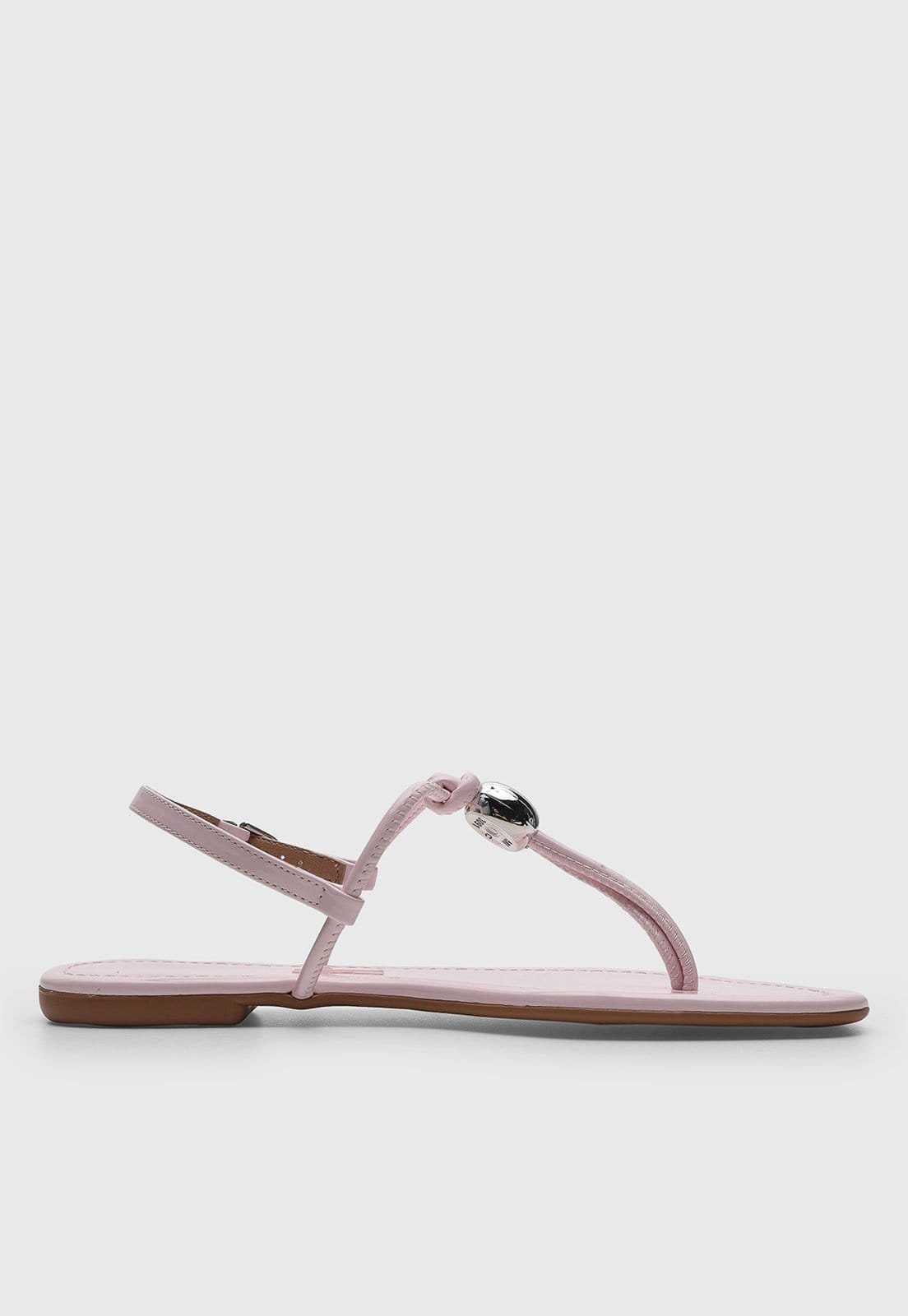 Vista 2 Rasteira Feminina Santa Lolla Detalhe Metálico Claro Santa Lolla rosa