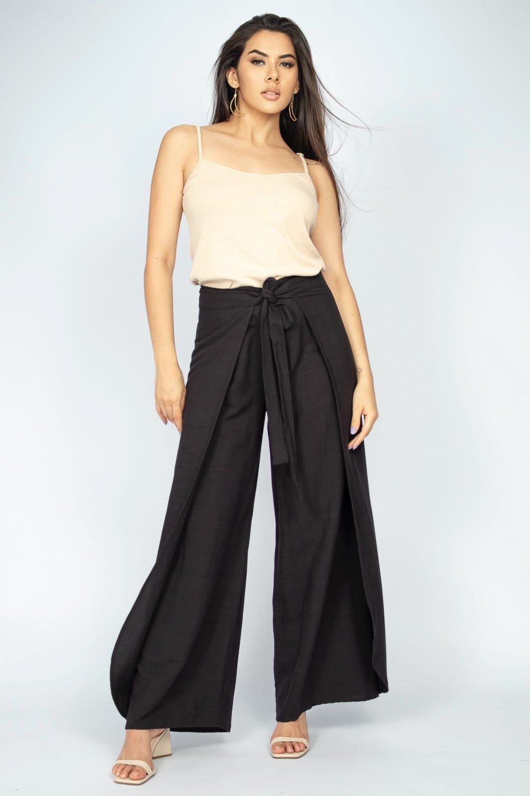 Calça Envelope Amazonia Vital Longa Viscose Preta