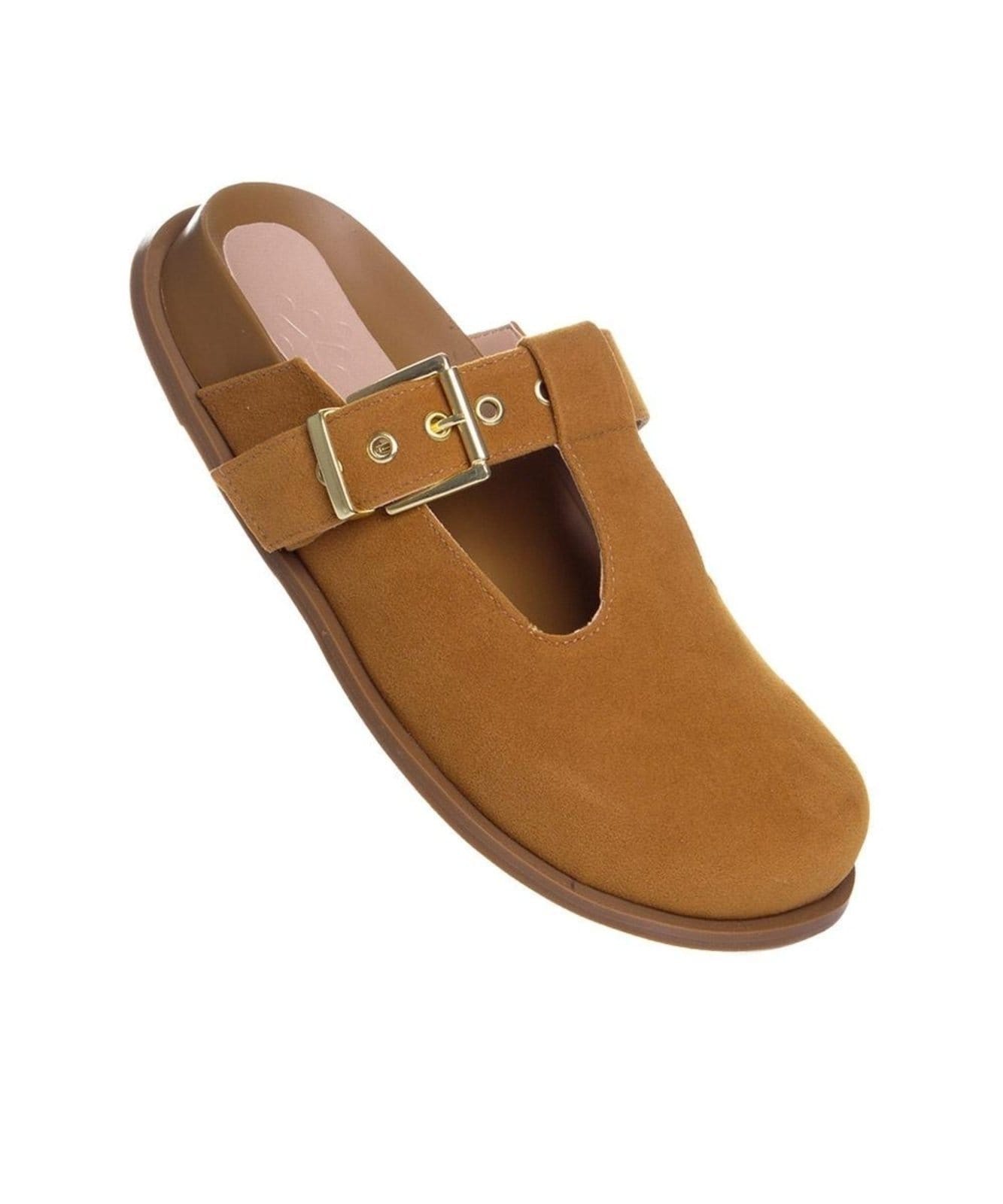 Vista 2 Tamanco Flatform Pixolé Fivela Whisky Pixolé incolor