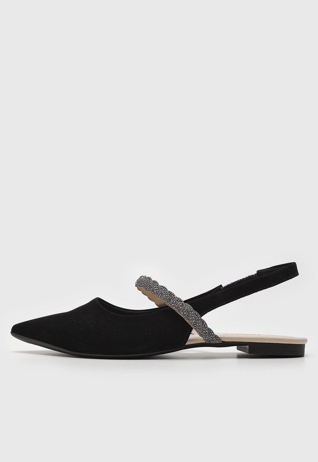 Sapatilha Slingback cê Tira Hotfix Preta