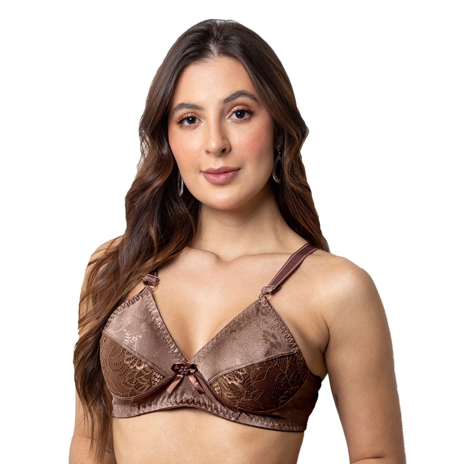 Kit 10 Soutiens Gabi Lingerie Sem Bojo Moda Elegante Confortável Soutien Básico Detalhado Renda Feminino - 2