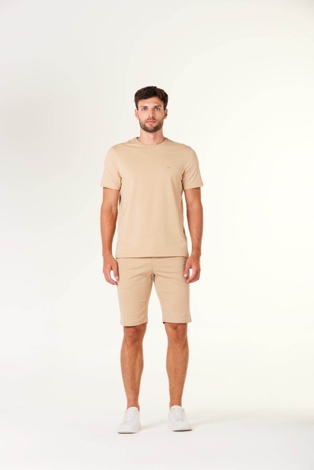 Bermuda Traymon Slim Algodão Egípcio Areia