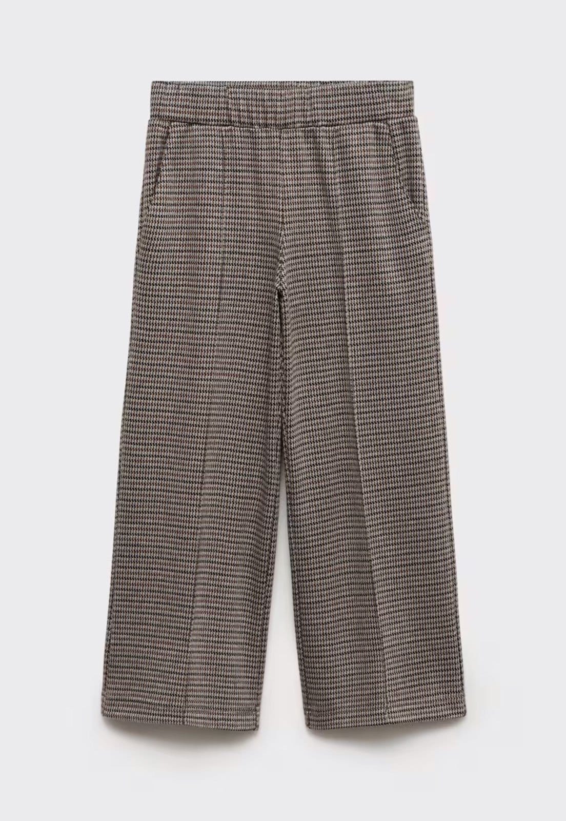 Vista 2 Infantil - Calça MANGO Pied-De-Poule Mango Kids marrom