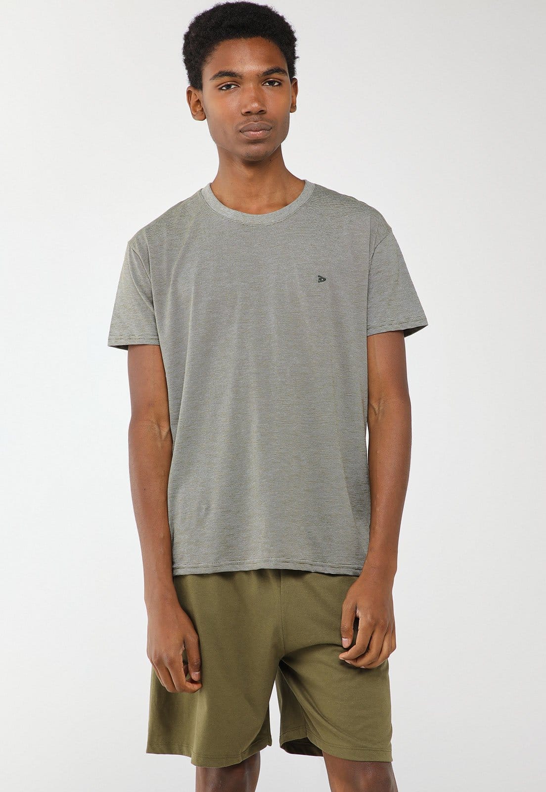 Pijama Curto Masculino Malwee Listrado