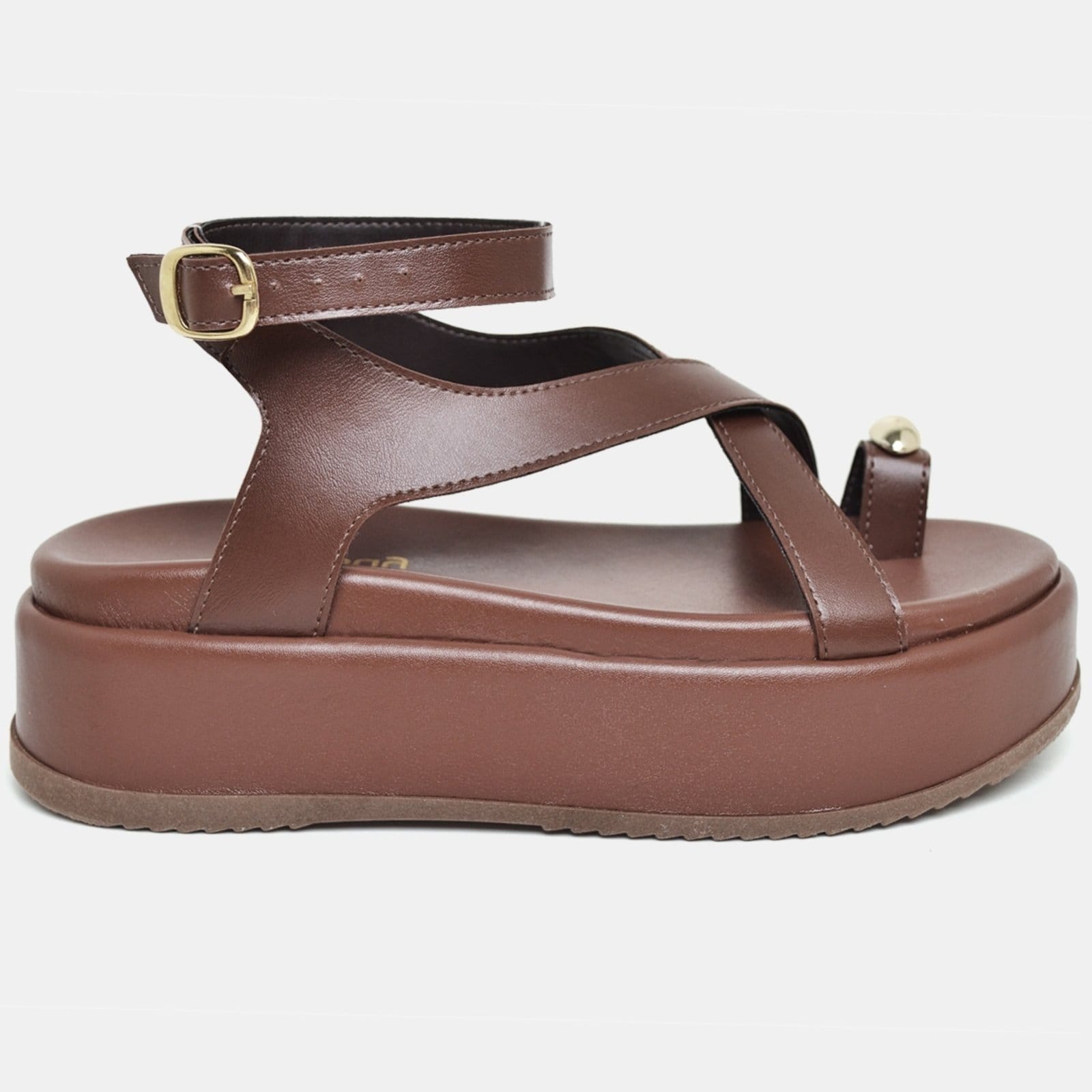 Vista 2 Papete Sandália Plataforma Feminina DUBUY 2090FG DUBUY marrom