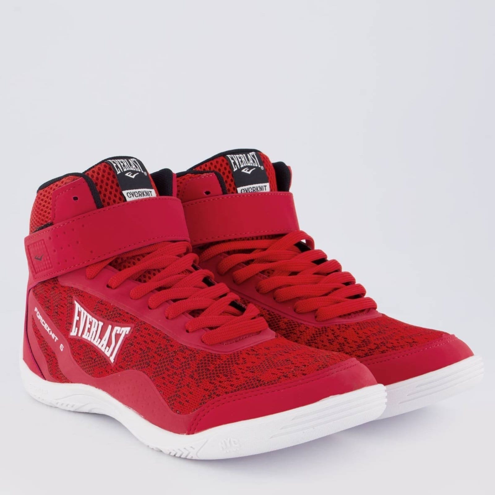 Vista 2 Tênis Everlast Forceknit 6 e Branco Everlast vermelho