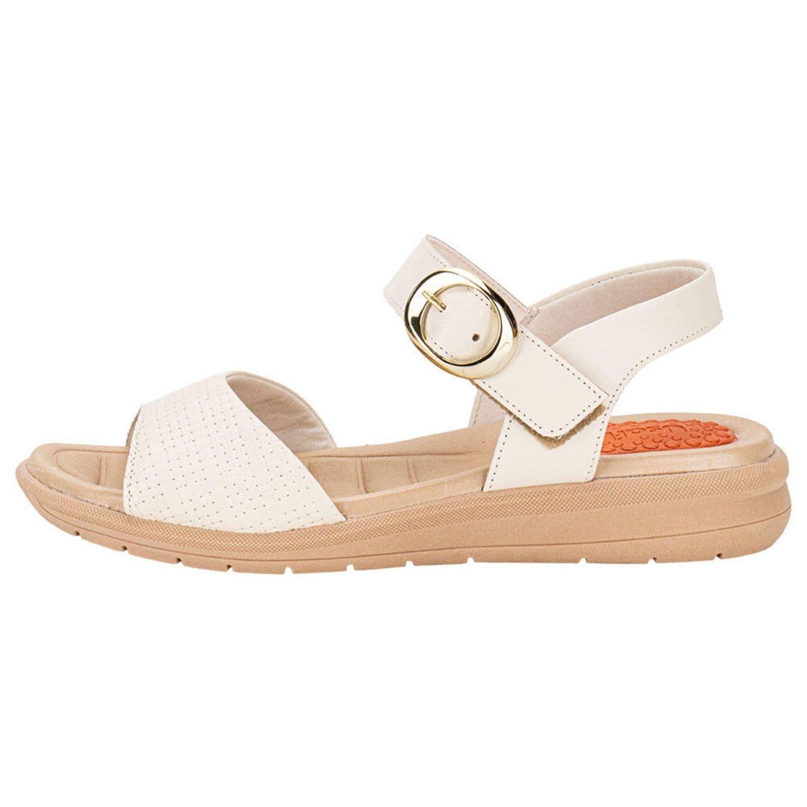 Vista 2 Sandália Feminina Flat Usaflex Am15004 0941504 Usaflex bege