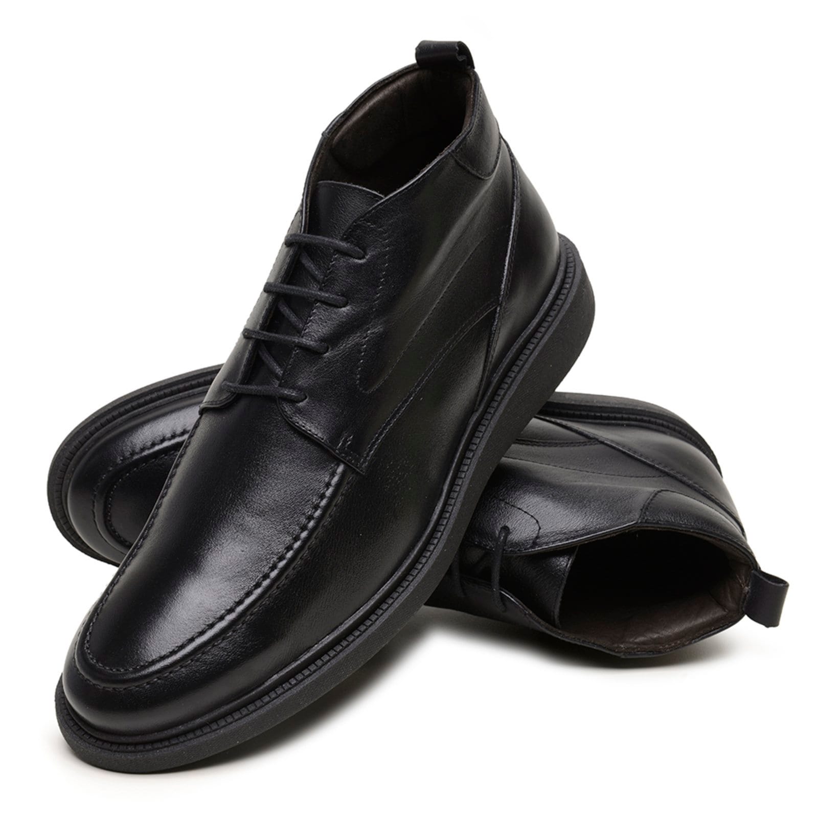 Sapato Masculino Casual Anna Andrade Bota Couro Amarrar Social Cano Baixo Conforto