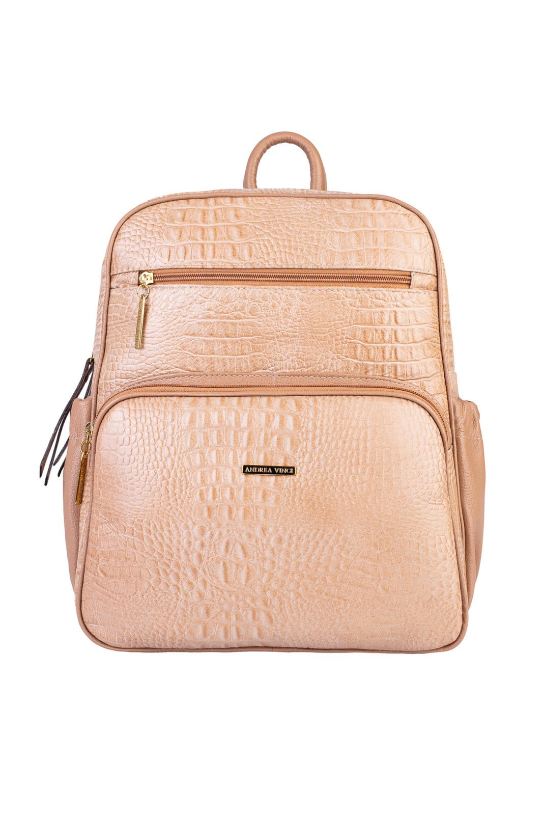 Mochila feminina de couro croco Zaya