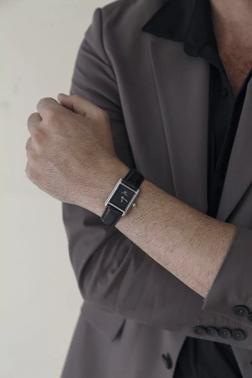 Relógio Saint Germain Casual Quadrado Square Croco Murray Black Hill - 2