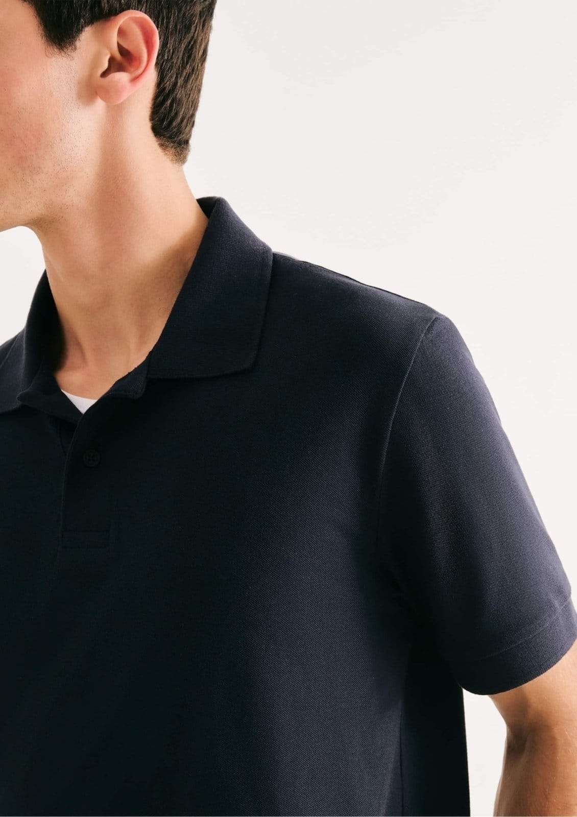 Vista 2 Camisa Polo Básica Masculina Em Piquet Hering cinza